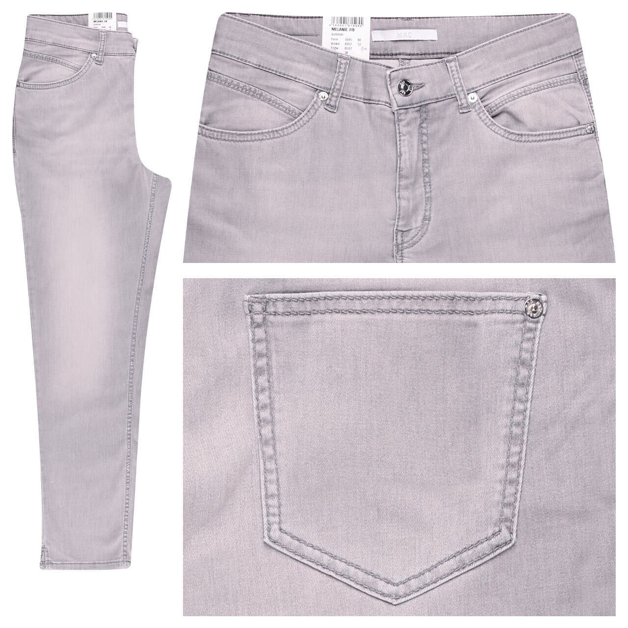 MAC Melanie 7/8 Jeans authentic light grey used