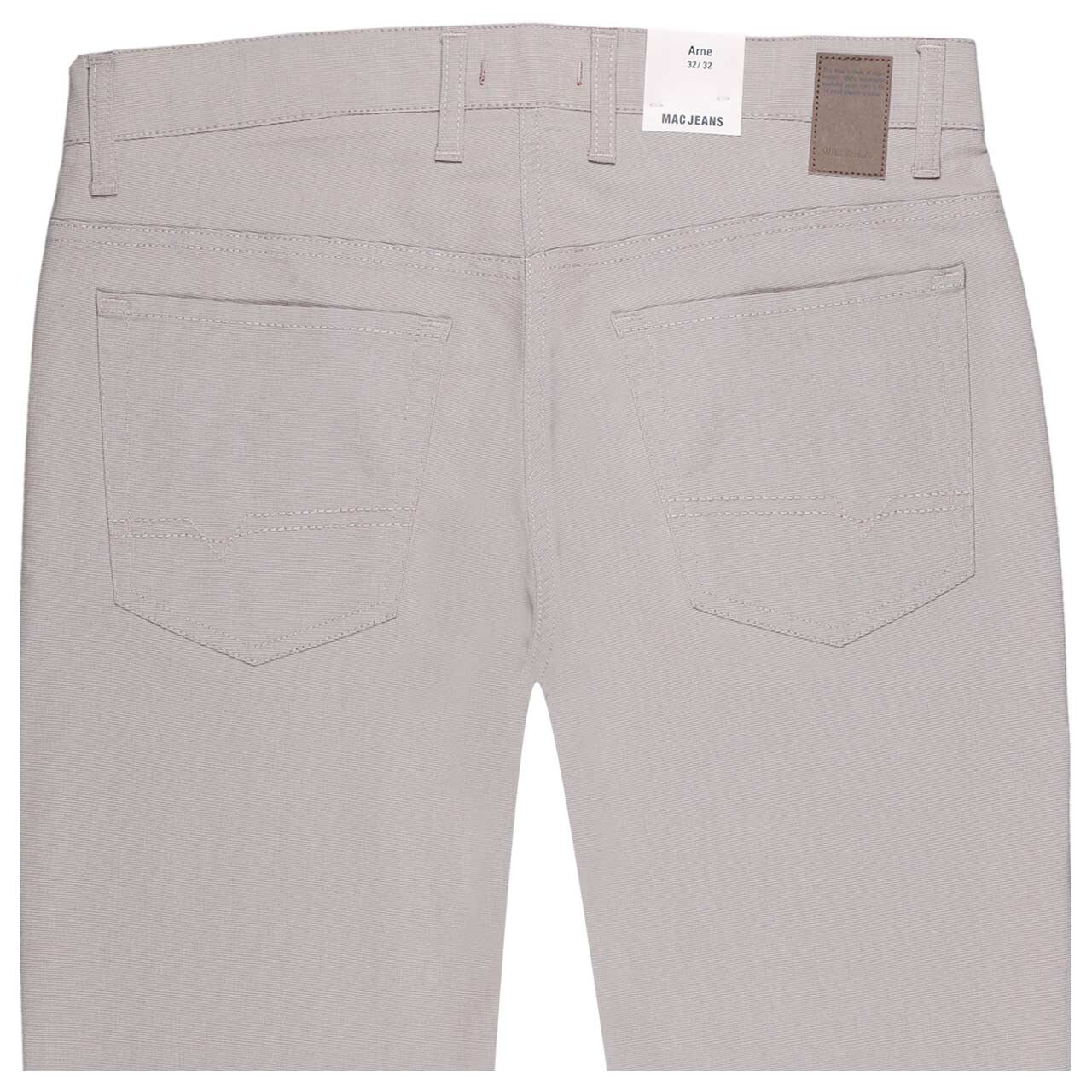 Stretch Herren Baumwollhose Arne von MAC in Beige, detaillierte Rückansicht