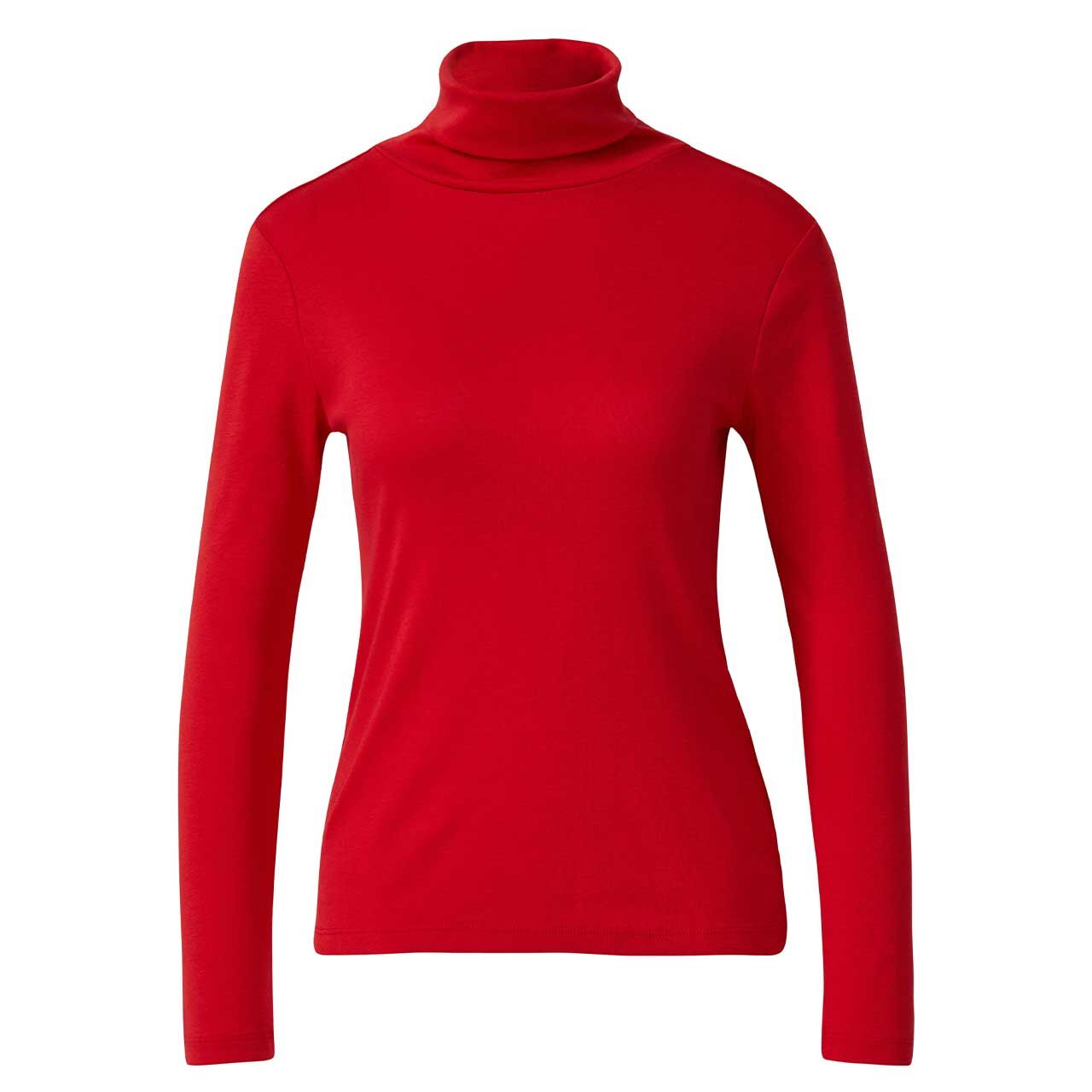 s.Oliver Damen Rollkragen Langarm Shirt salsa red