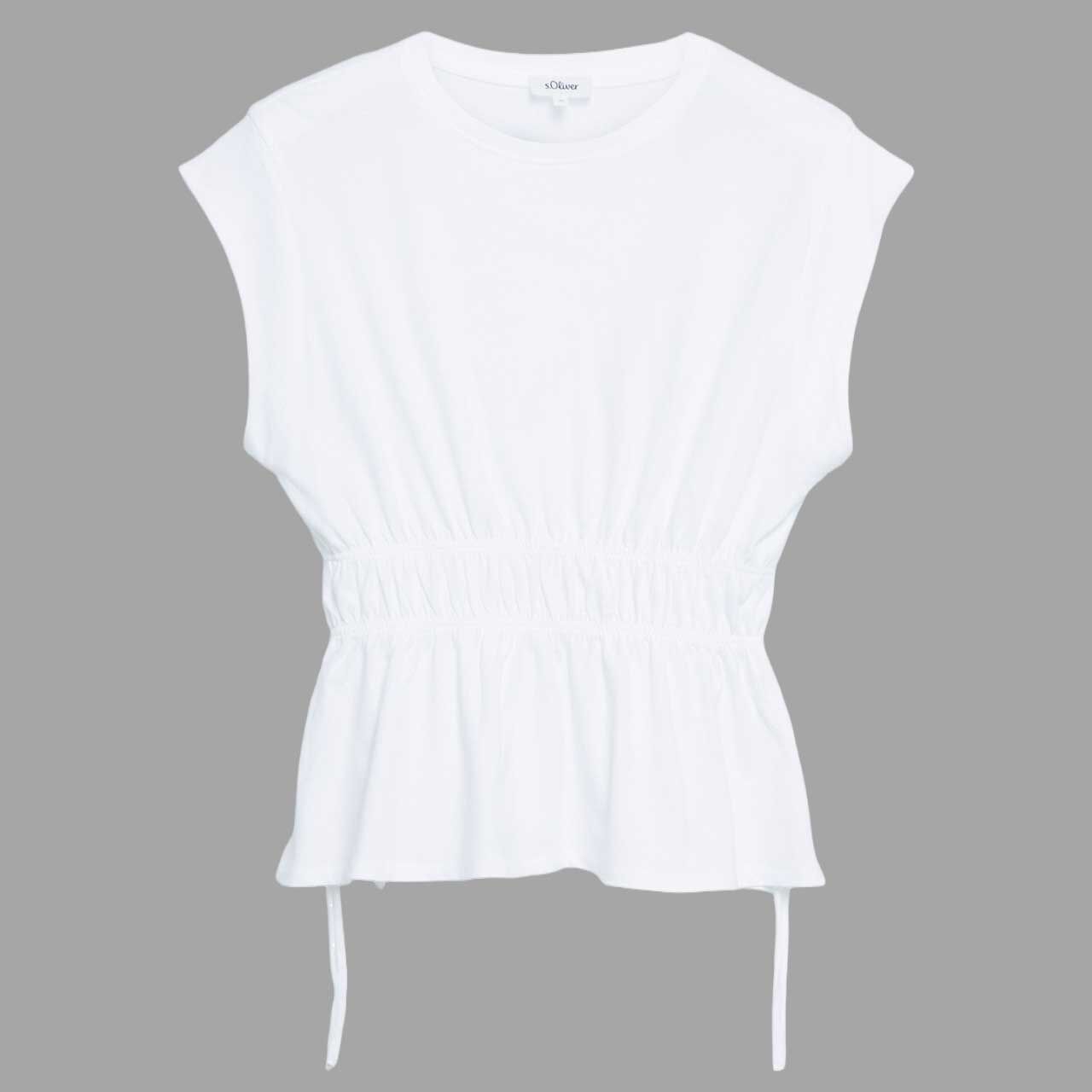s. Oliver Damen T-Shirt in Weiß mit der Farbnummer 0100, weitere Vorderansicht
