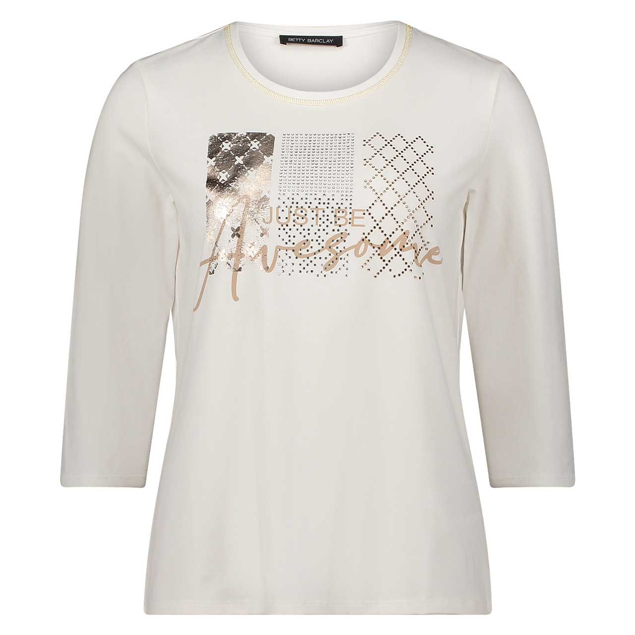 Betty Barclay 3/4 Arm Shirt cream foil print