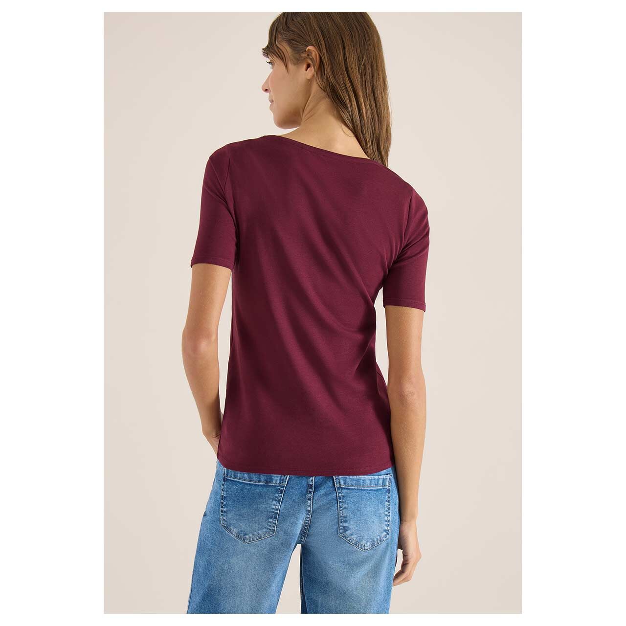 Damen T-Shirt Lena von Cecil in Lila, Rückansicht am Model