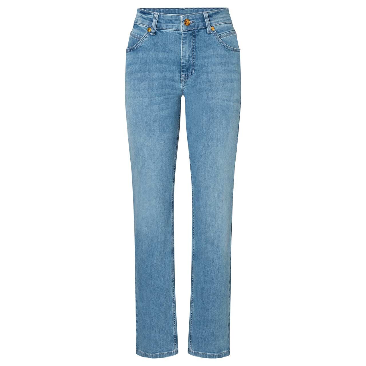 Stretch Damenjeans Melanie von MAC in Hellblau angewaschen, Vorderansicht