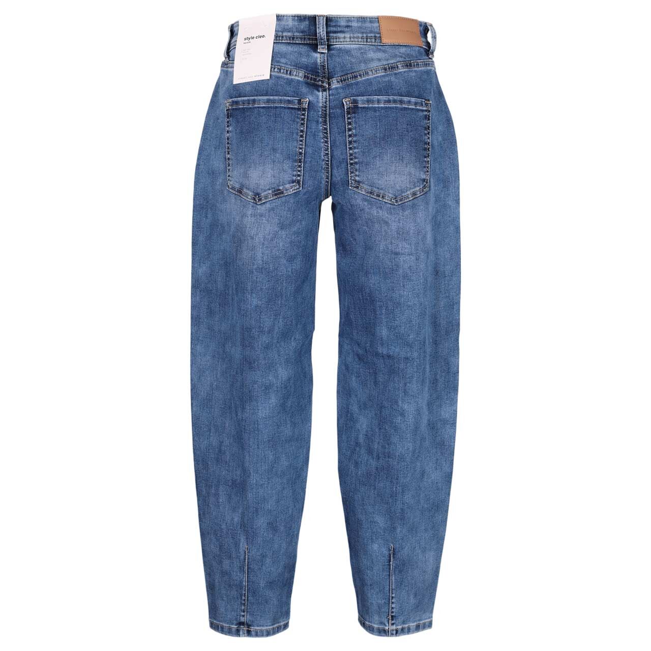 Damen Ankle Jeans Cleo von Street One Studio in Blau verwaschen, Rückansicht
