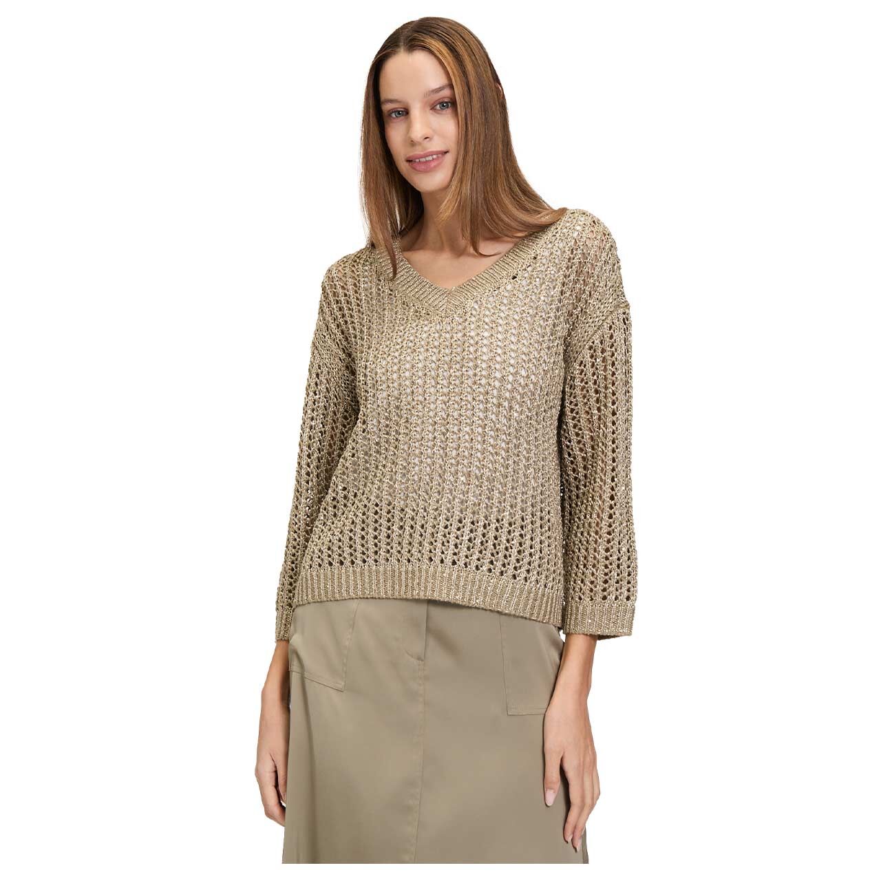 Betty Barclay Damen 3/4 Arm Pullover soft olive