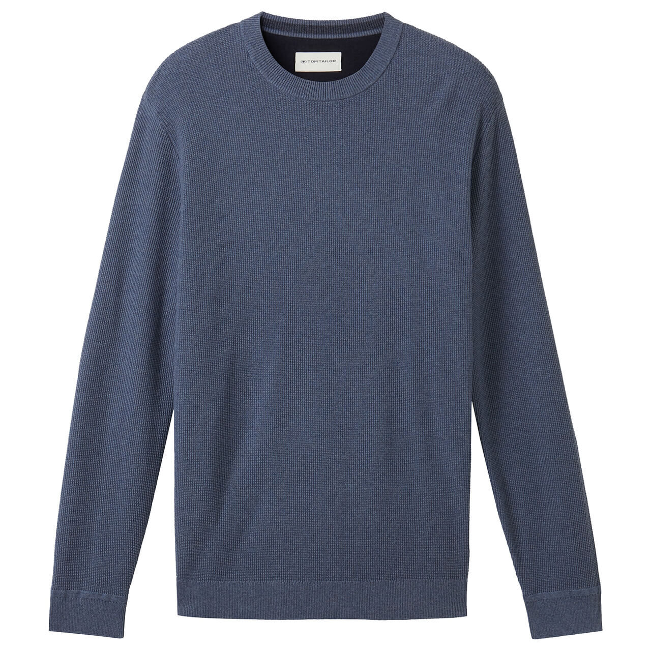 Tom Tailor Herren Structured Crewneck Knit Pullover vintage indigo blue Tom Tailor Herren Structured Crewneck Knit Pullover vintage indigo blue