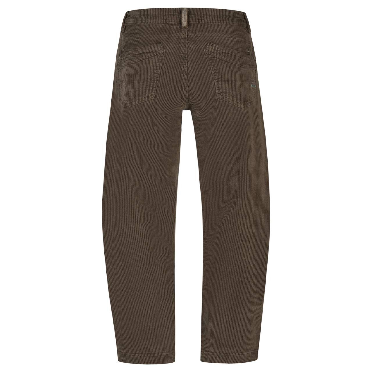 Damen Cordhose Malibu 7/8 Relaxed Corduroy von Buena Vista in Dunkelbraun, Rückansicht