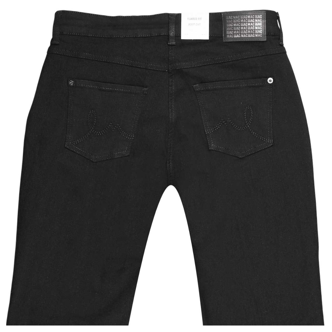 Damenjeans Laura von MAC in Schwarz, detaillierte Rückansicht