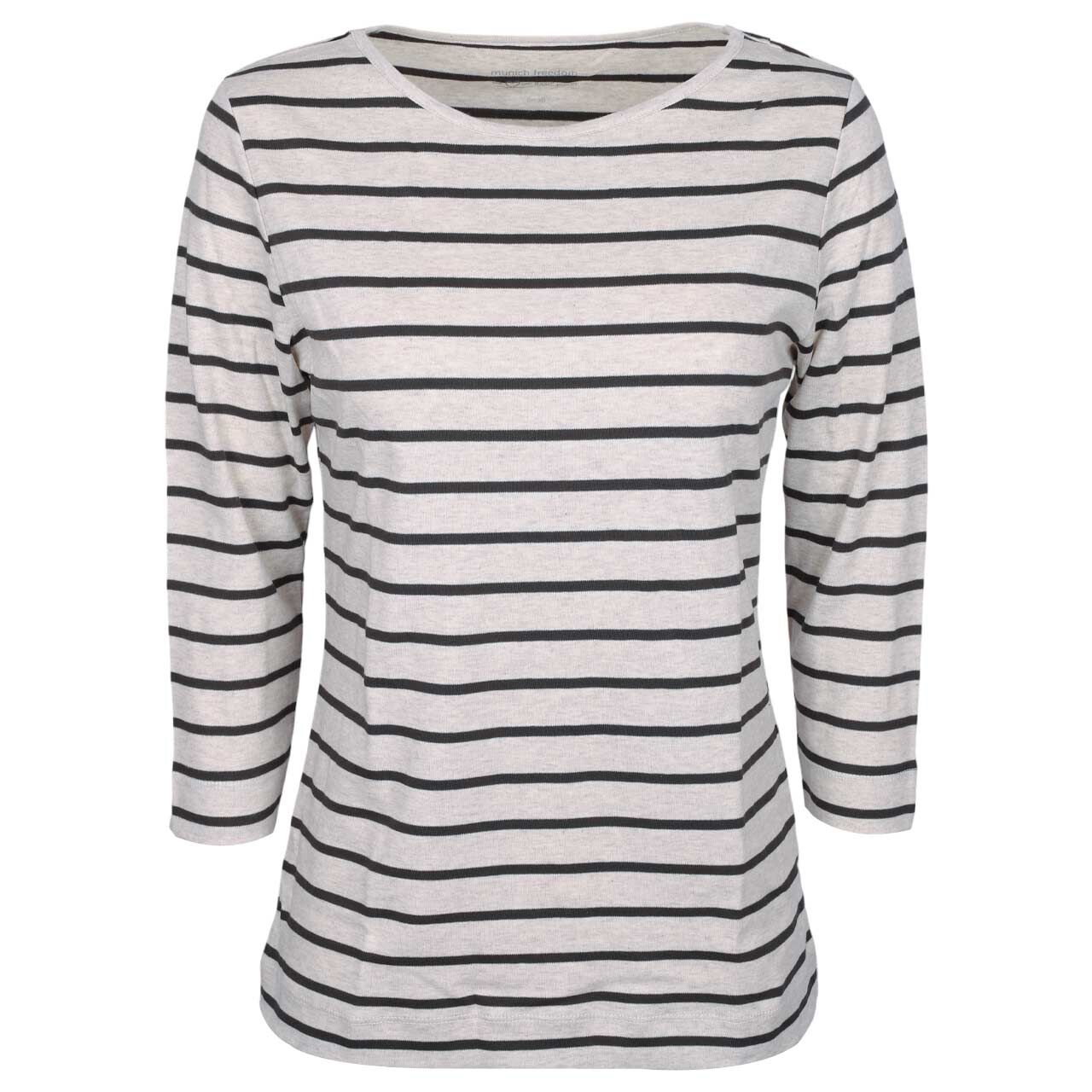 Munich Freedom Damen 3/4 Arm Shirt beige melange/espresso
