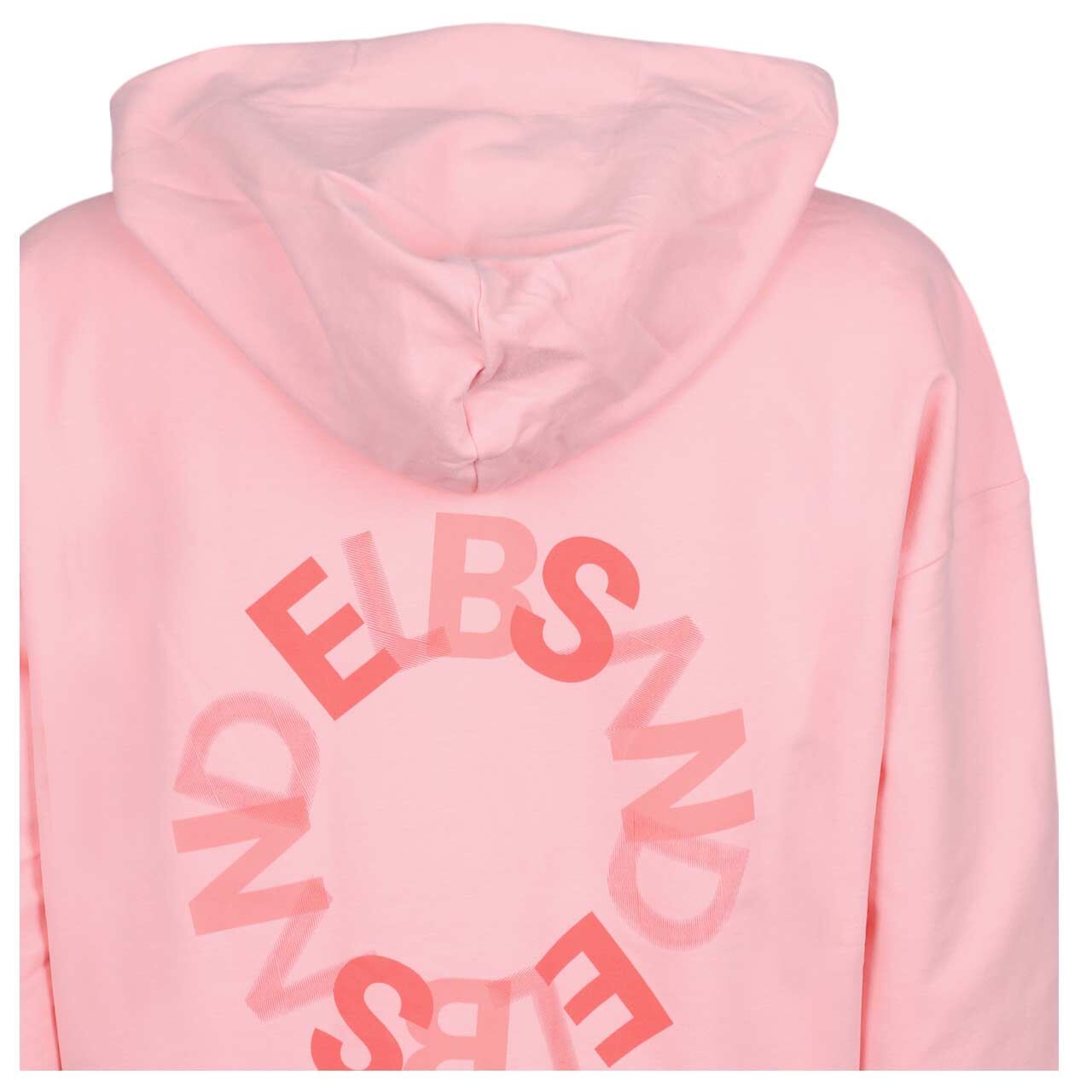 Damen Hoodie Sweatshirt Ela von Elbsand in Rosa mit Print, detaillierte Rückansicht