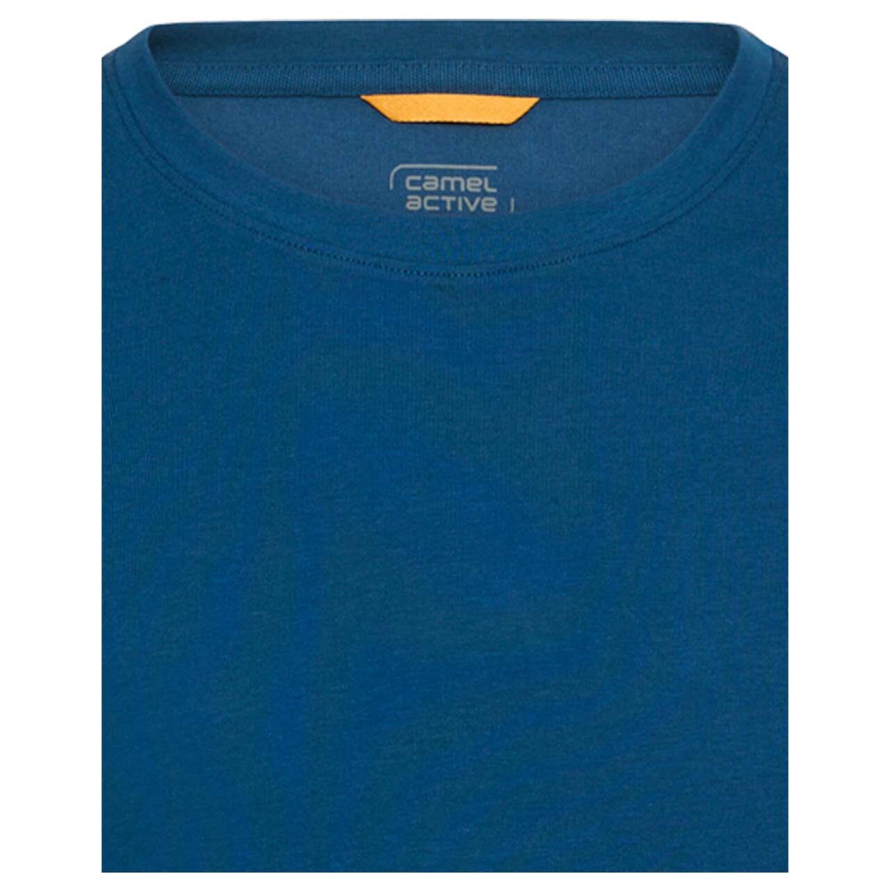 Herren T-Shirt von Camel active in Petrol, detaillierte Vorderansicht