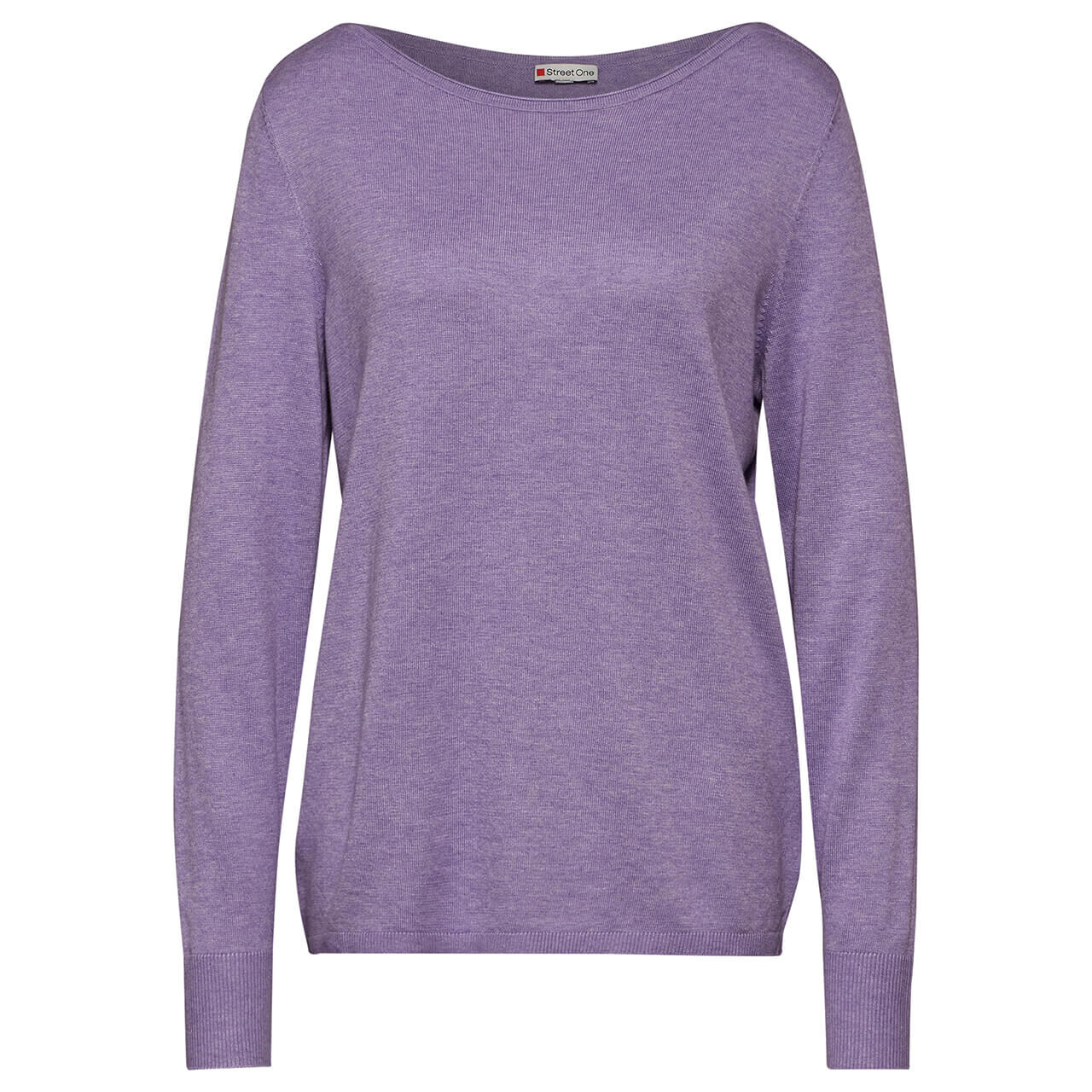 Street One Damen Pullover U-Boat Sweater violet melange