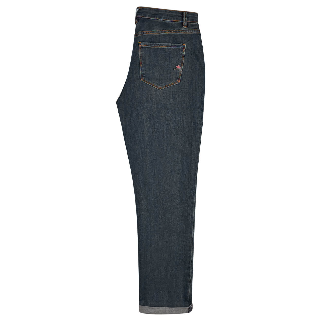 Damen Ankle Jeans Ibiza Cropped Stretch Denim von Buena Vista in Dunkelblau, Rückansicht
