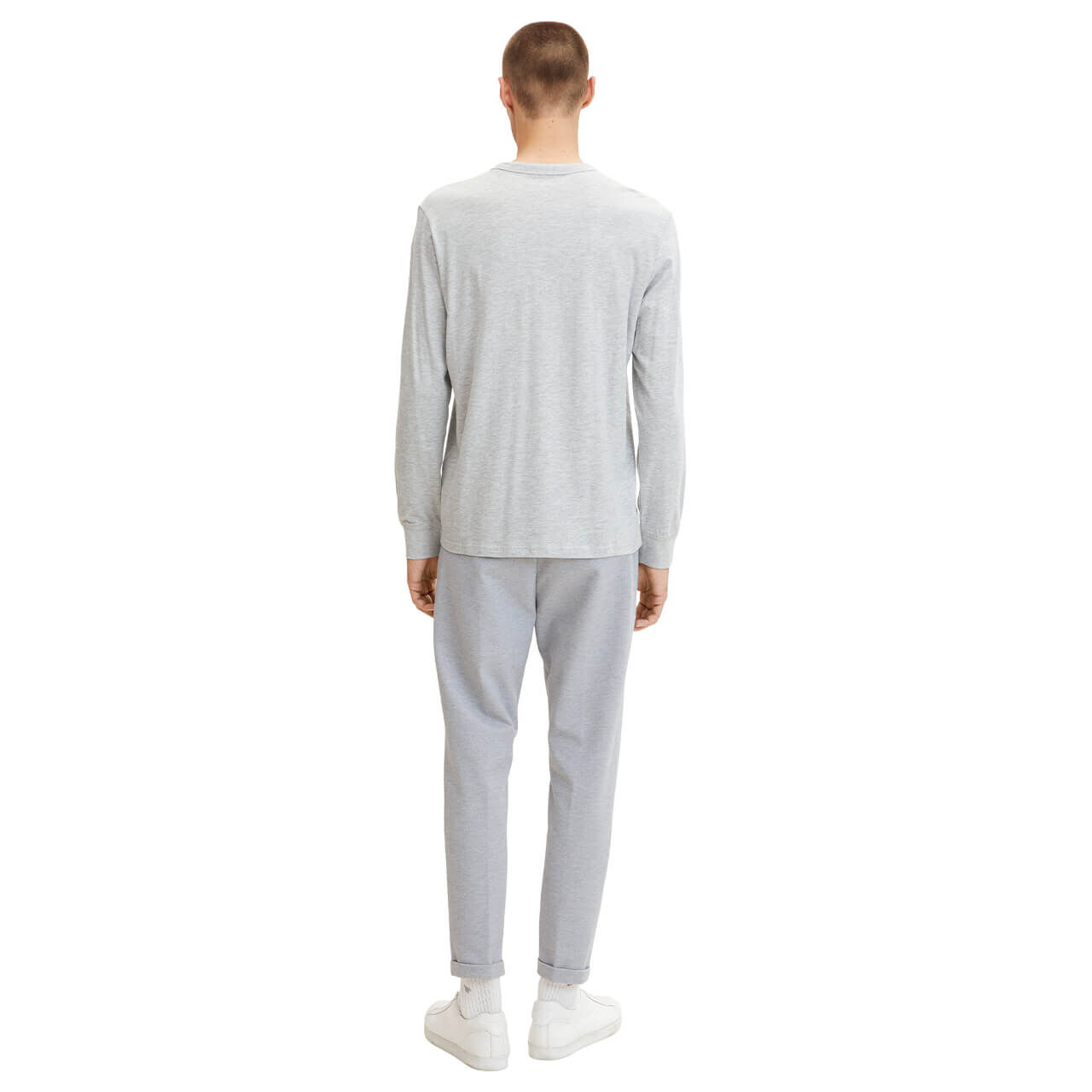Tom Tailor Herren Langarm Shirt ordinary grey melange Tom Tailor Herren Langarm Shirt ordinary grey melange