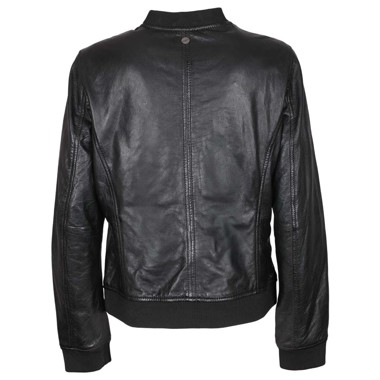 Damen Lederjacke Jella von Mauritius in Schwarz, Rückansicht