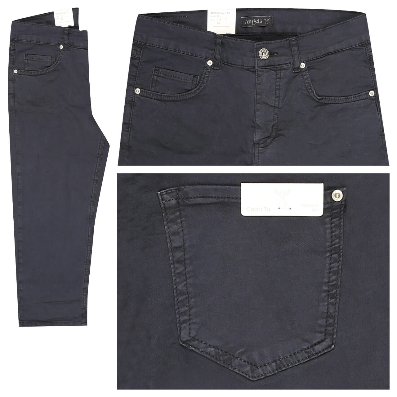 angels-jeans-capri-tu-3-4-baumwoll-blau-210 Angels Capri TU 3/4 Baumwollhose für Damen in Dunkelblau, FarbNr.: 210