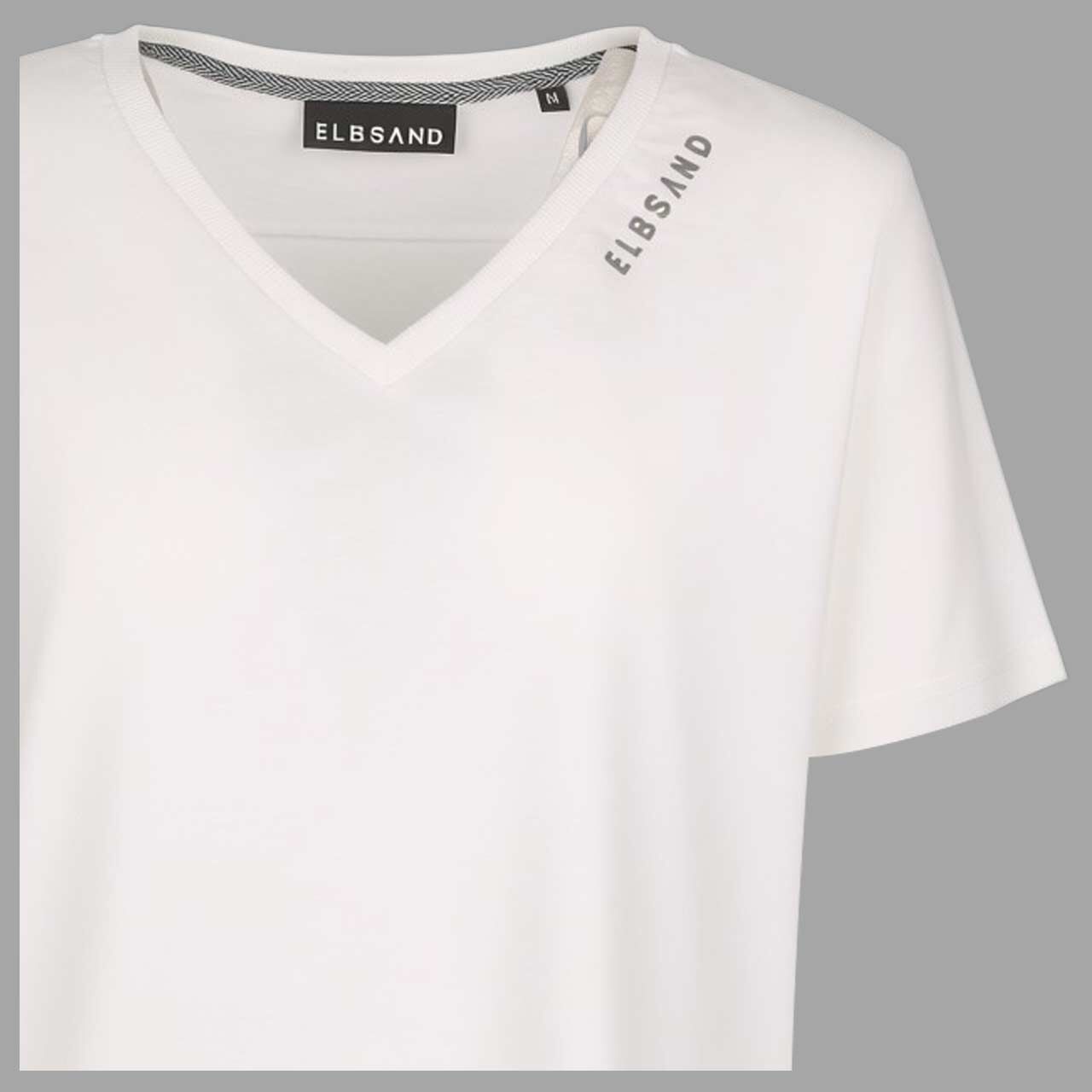 Damen T-Shirt Talyn von Elbsand in Cremeweiß, detaillierte Vorderansicht
