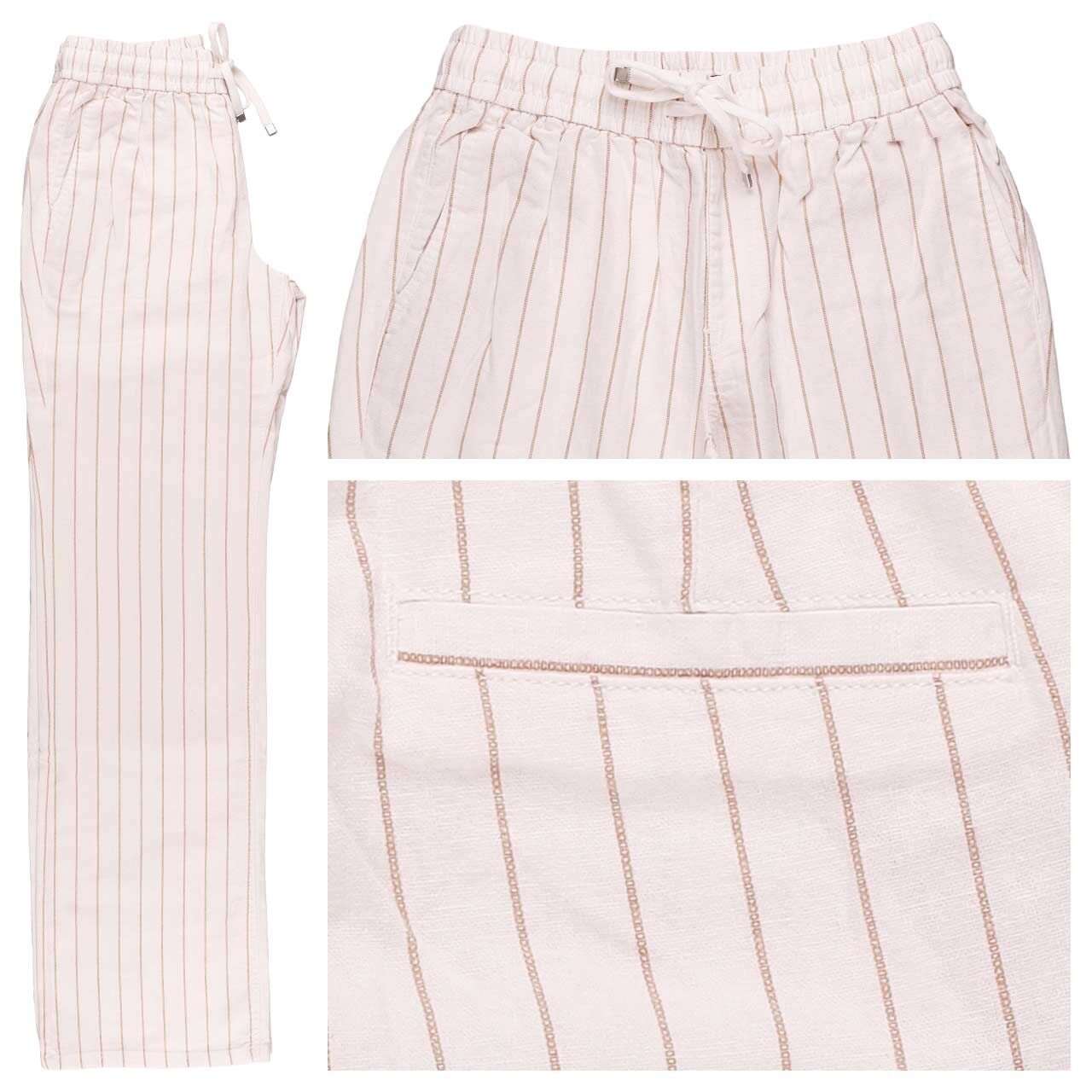 Red Button Colette Jogpants Leinenhose dark sand stripe Red Button Colette Jogpants Leinenhose dark sand stripe