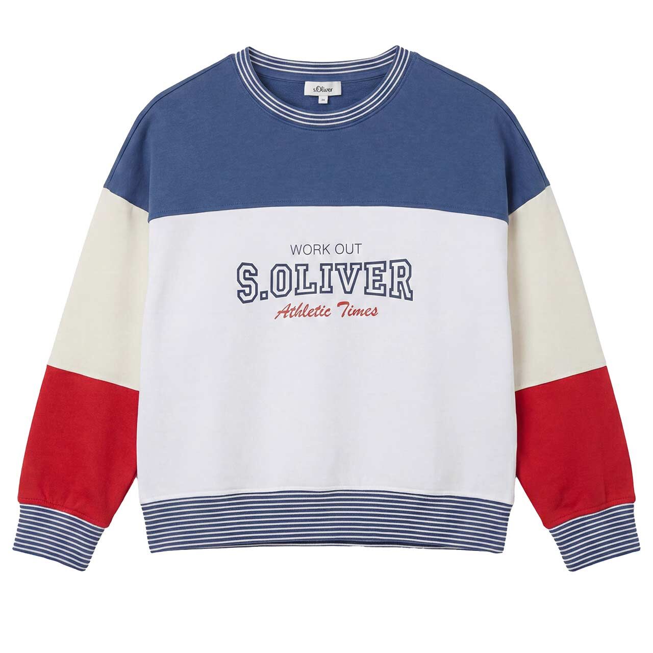 s.Oliver Damen Sweatshirt white blue printed