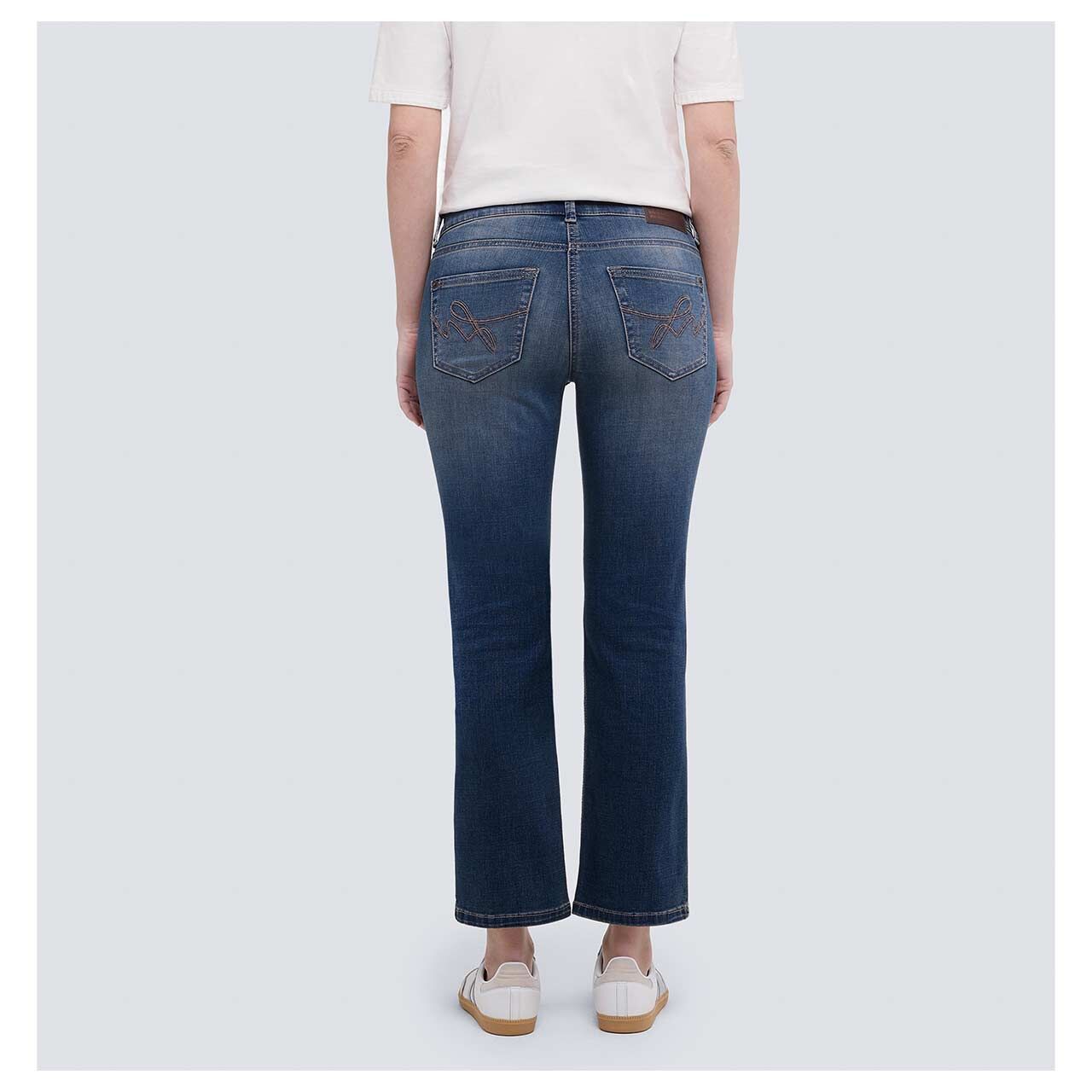 MAC Carrie Jeans stormy mid blue brown straight