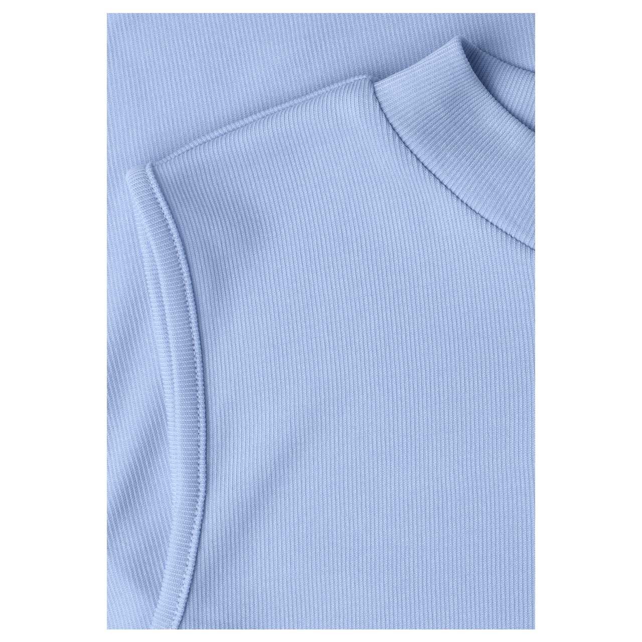 Street One Damen Top Silk Look Rib Turtle Neck whispery blue
