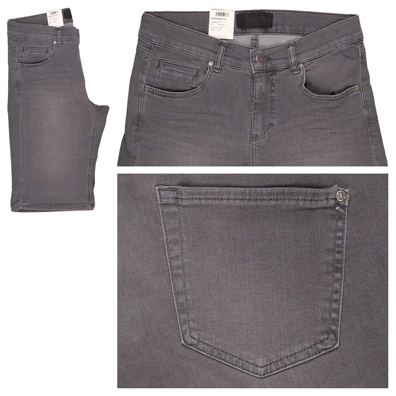 Angels Bermuda TU Jeans grey used buffi crinkle