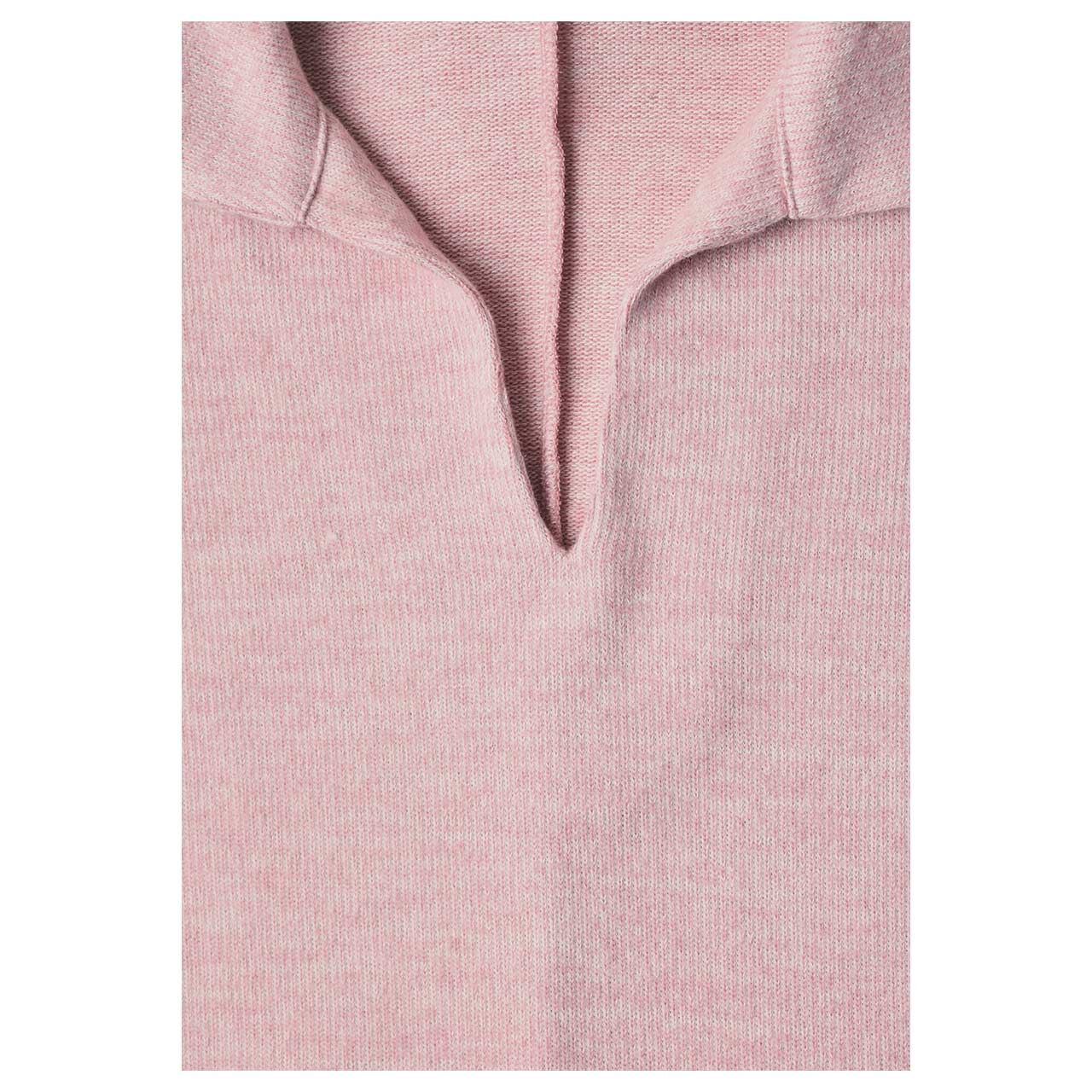 Street One Damen Polo Pullover Soft vintage blush melange