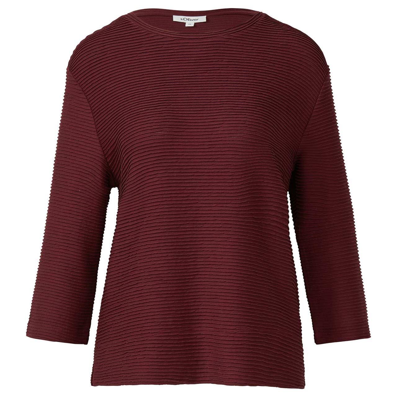 s.Oliver Damen 3/4 Arm Sweatshirt dark merlot