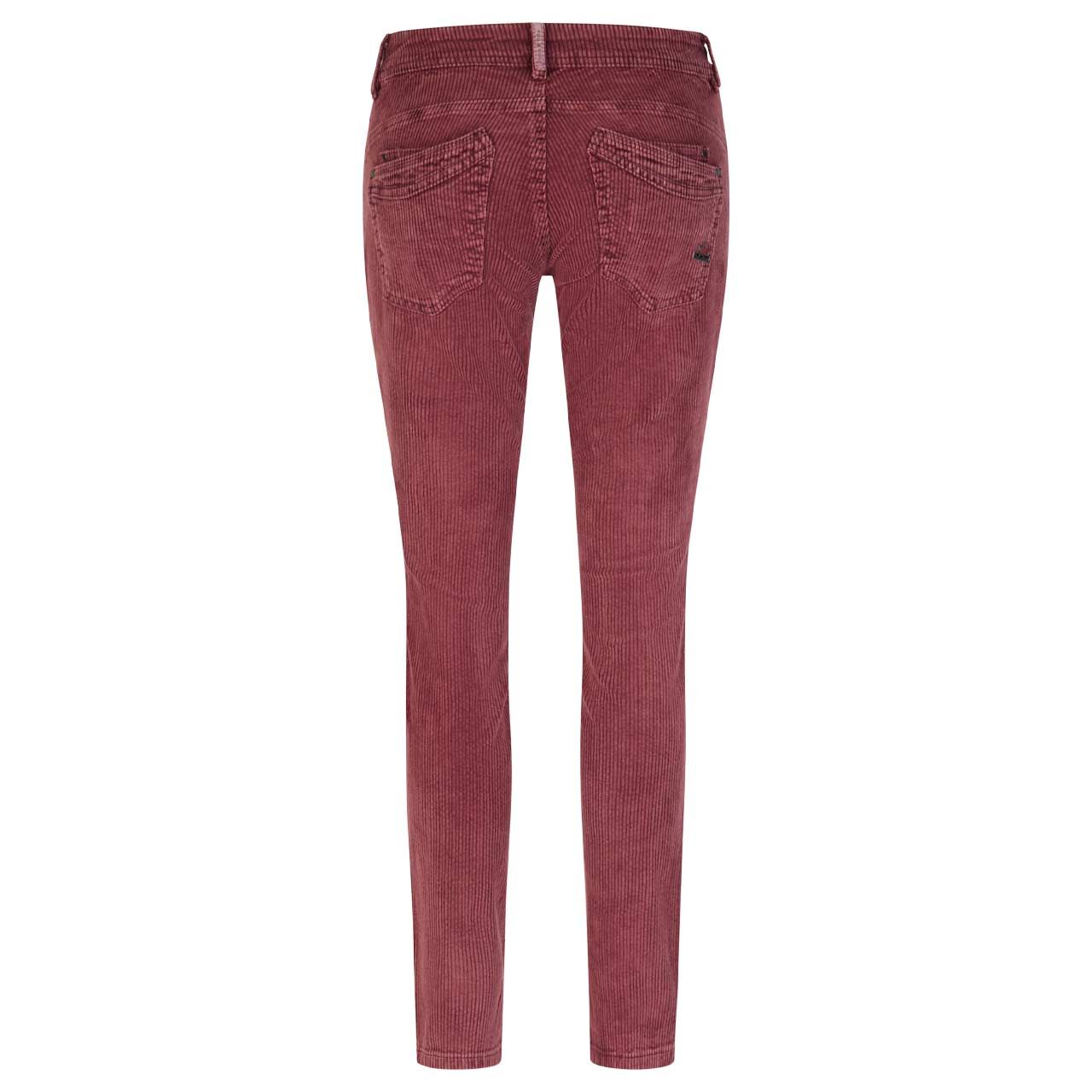 Damen Ankle Hose Malibu Cropped Corduroy in Burgunderrot, Rückansicht
