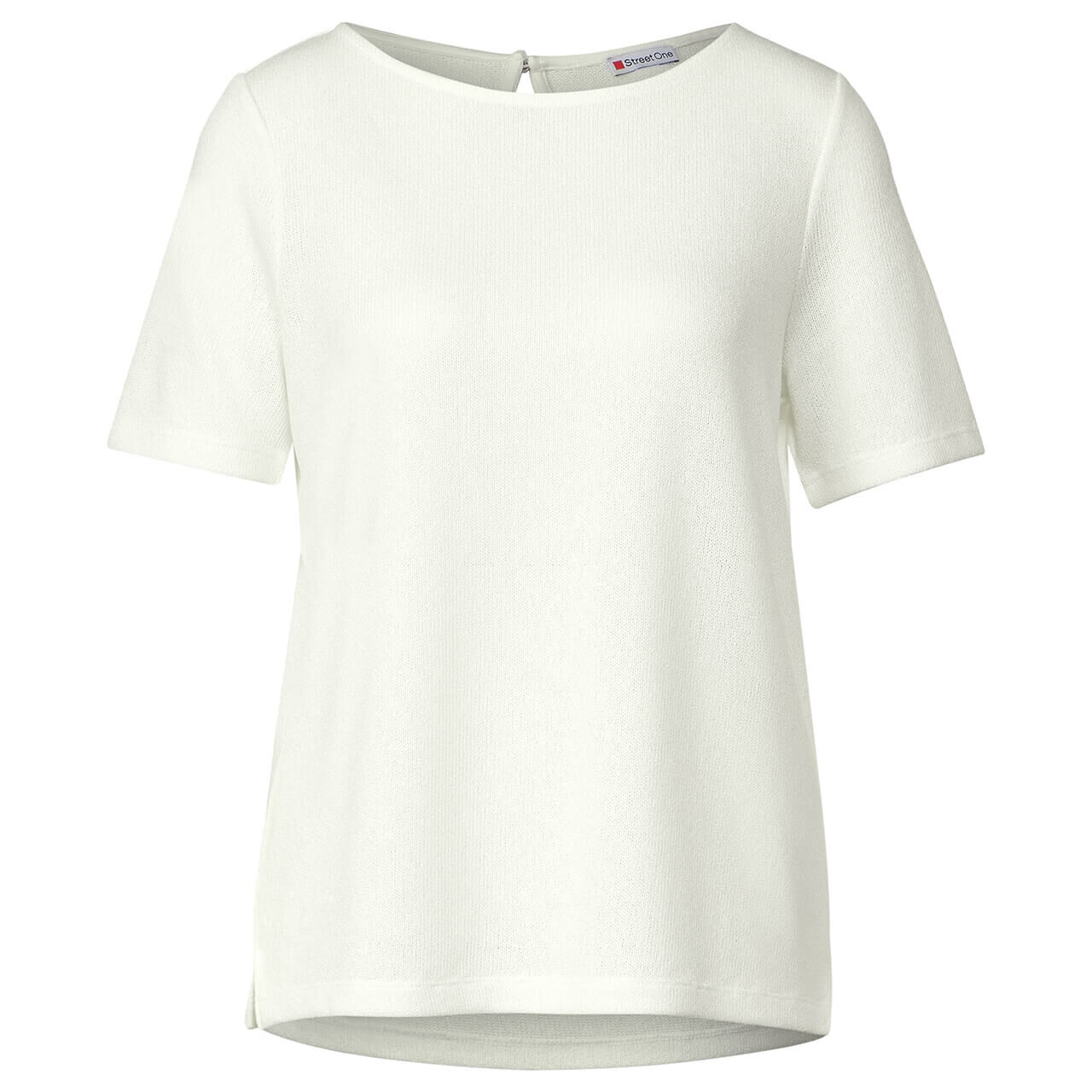Street One Damen T-Shirt Knit Look off white