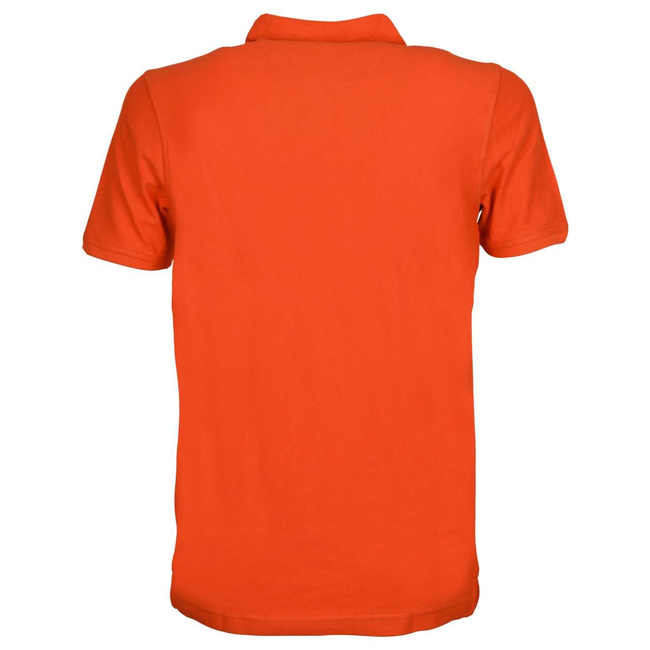 Herren Piqué Poloshirt von Lerros in Orange, Rückansicht