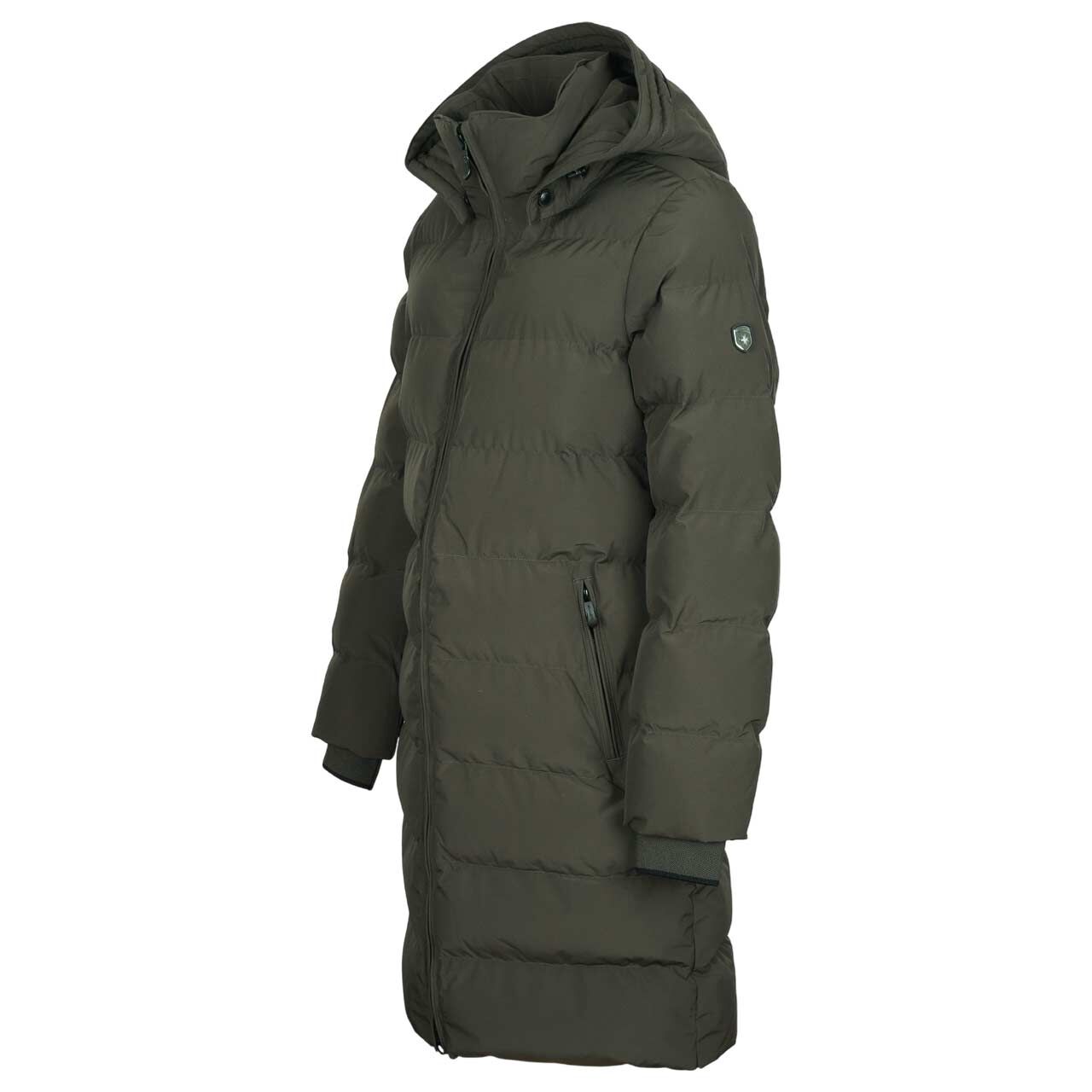 Damen Jacke Goldmine Long von Wellensteyn in Dunkelgrün, Seitenansicht