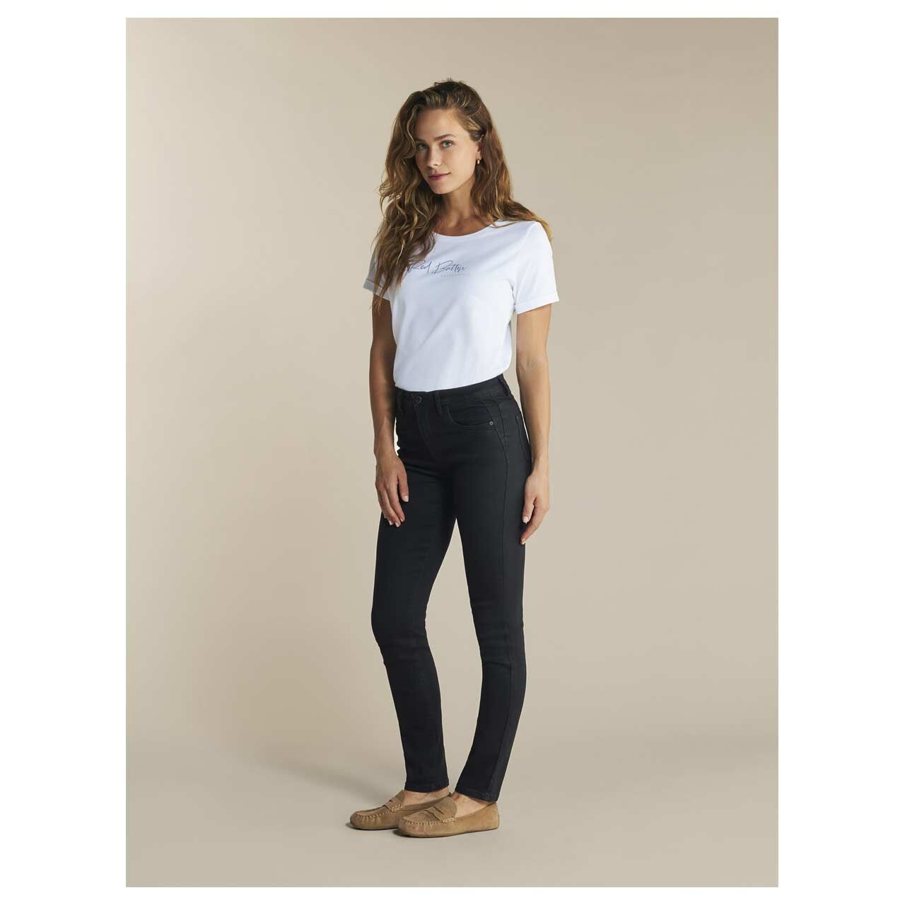 Red Button Jimmy Jeans black