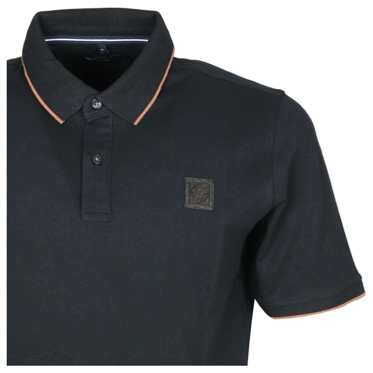 Herren Poloshirt von Casa Moda in Dunkelblau, Detailansicht vorne