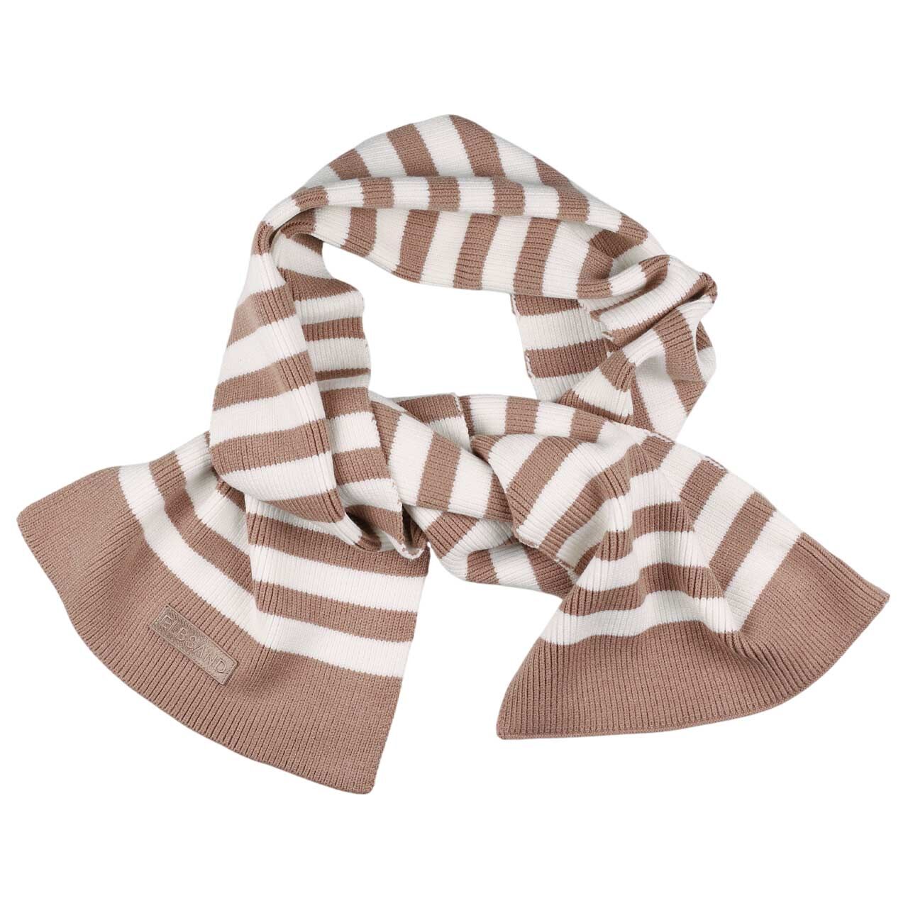 Elbsand Damen Schal Noelle nougat white stripe