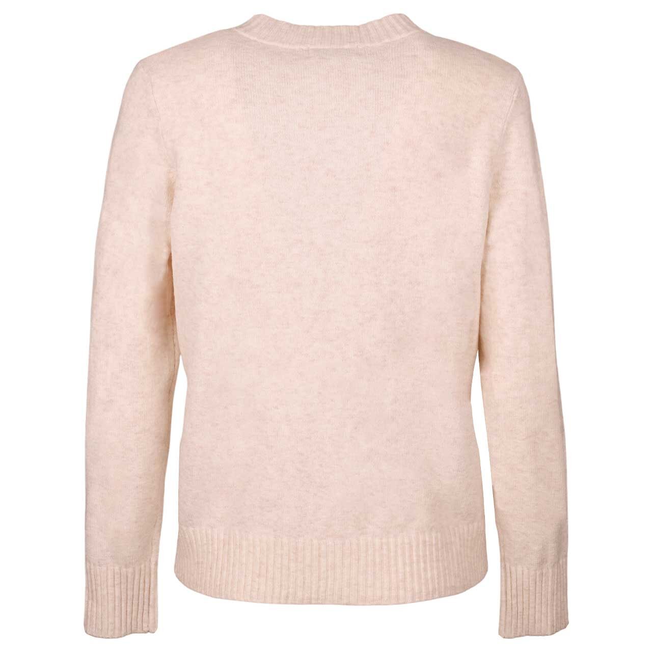 Damen Strickjacke Cosy Zipper Cardigan von Cecil in Hellbeige meliert, Rückansicht