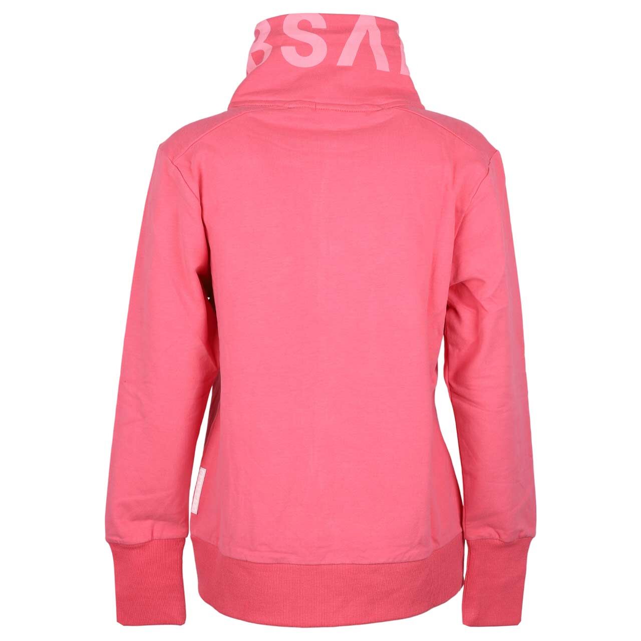 Damen Sweatjacke Alvis von Elbsand in Pink, Rückansicht