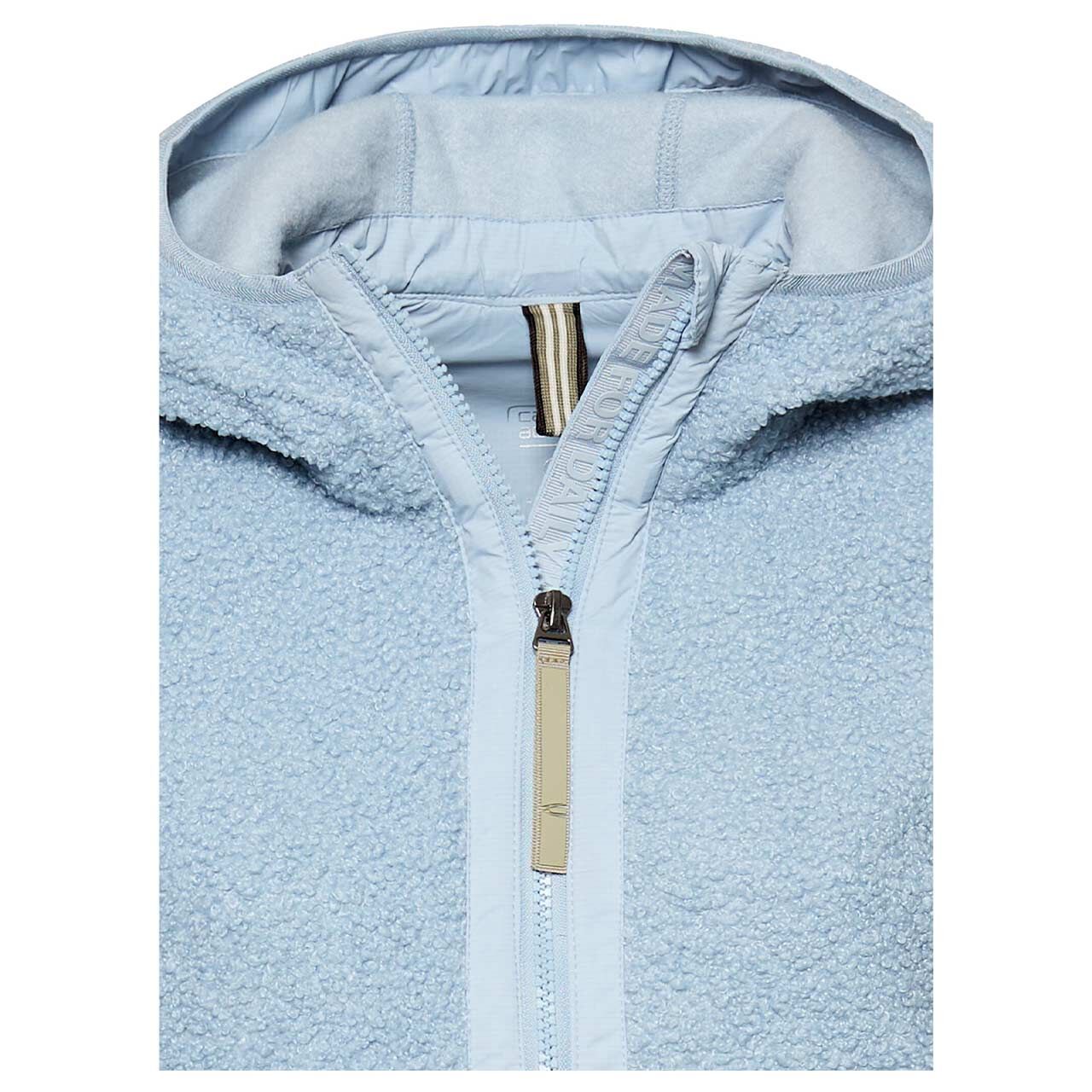 Damen Teddyjacke von Camel active in Hellblau, detaillierte Vorderansicht