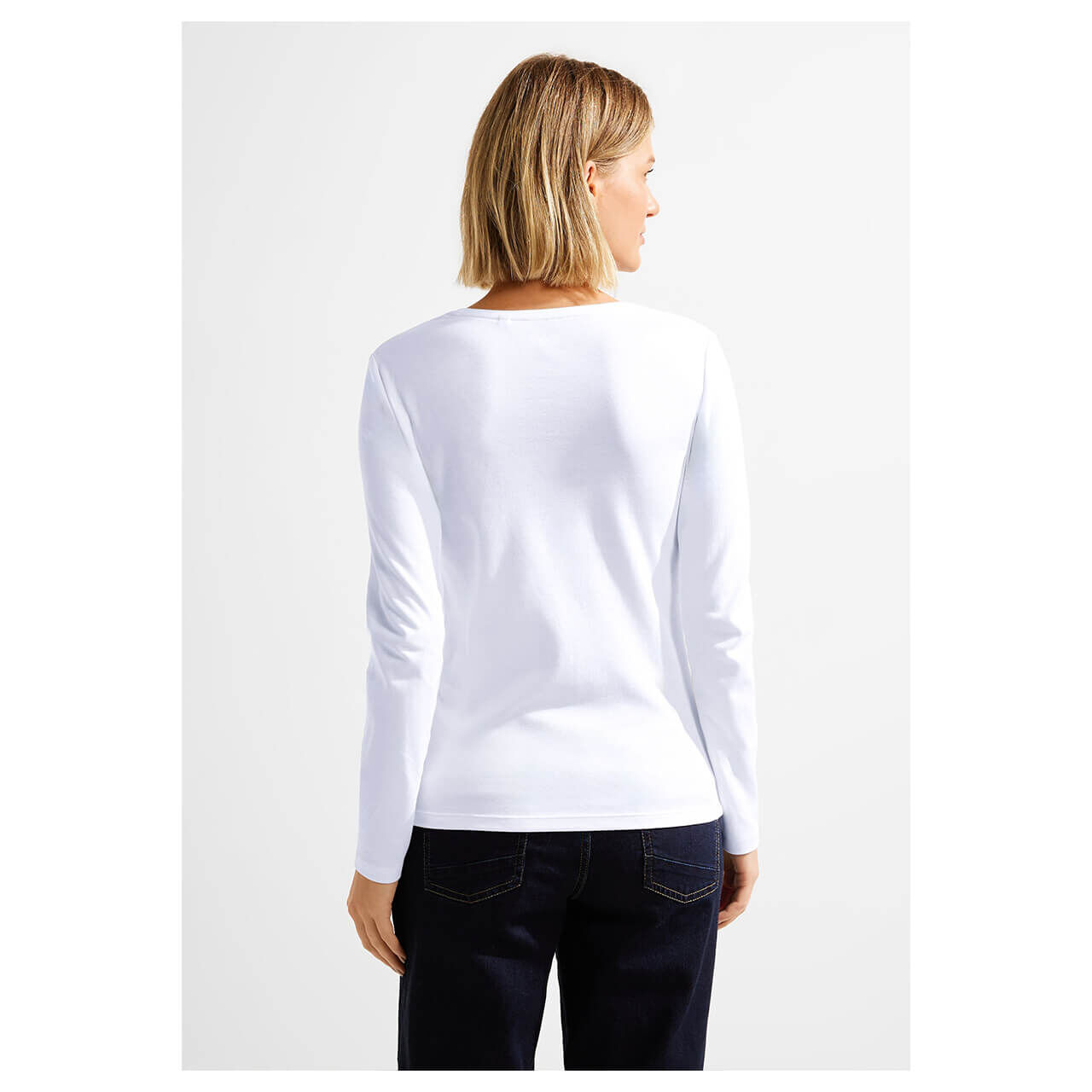 Cecil Pia Langarm Shirt white