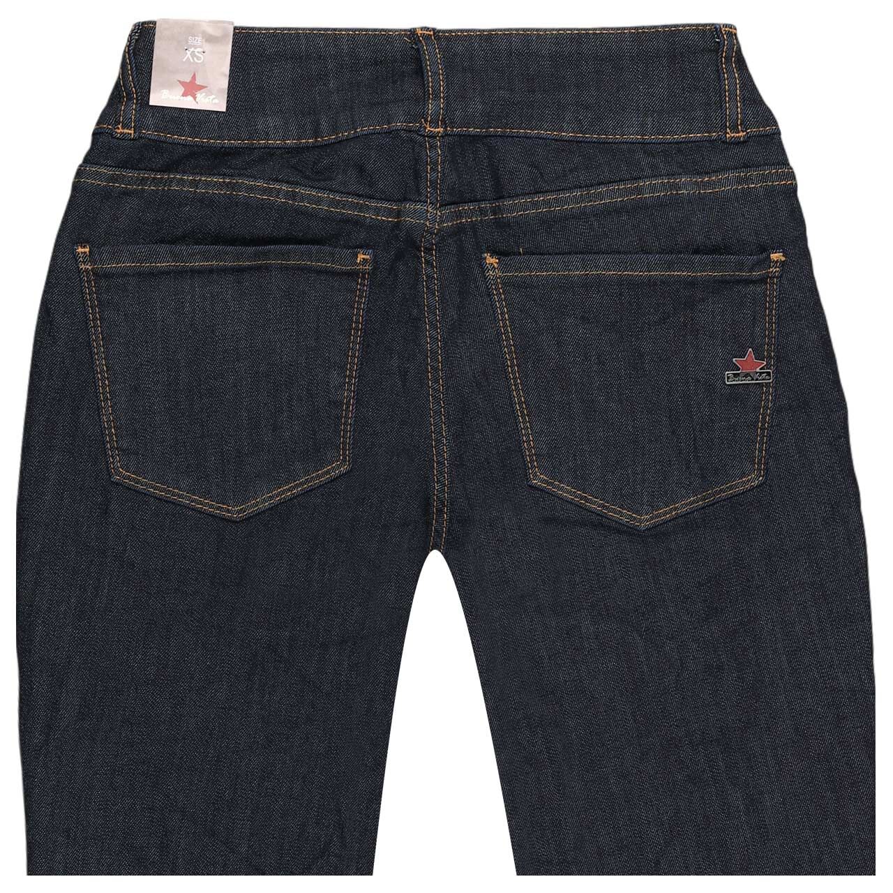 Damenjeans Tummyless Stretch Denim von Buena Vista in Dunkelblau angewaschen, detaillierte Rückansicht