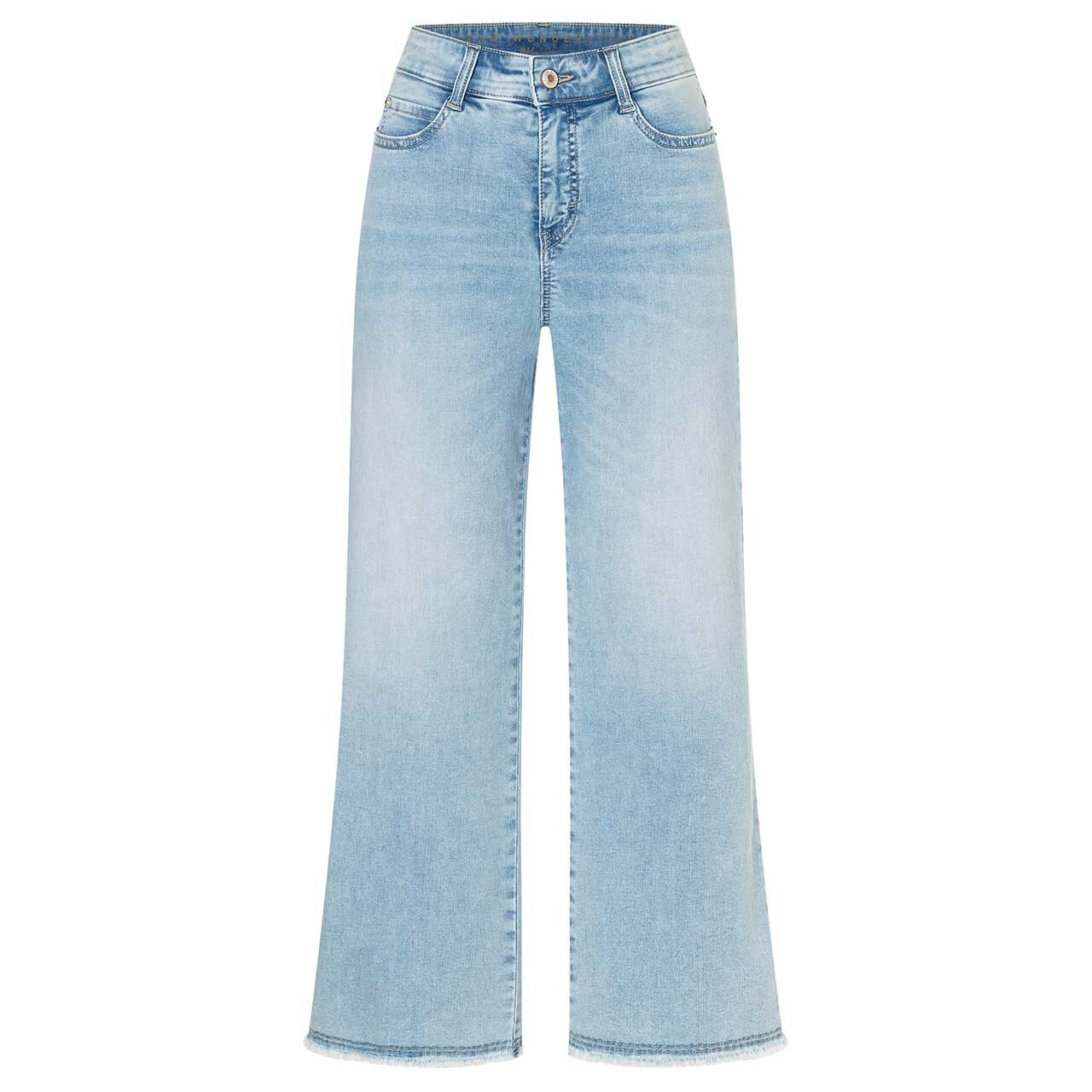 Stretch Damen Ankle Jeans Dream Wide Cropped von MAC in Hellblau, Vorderansicht