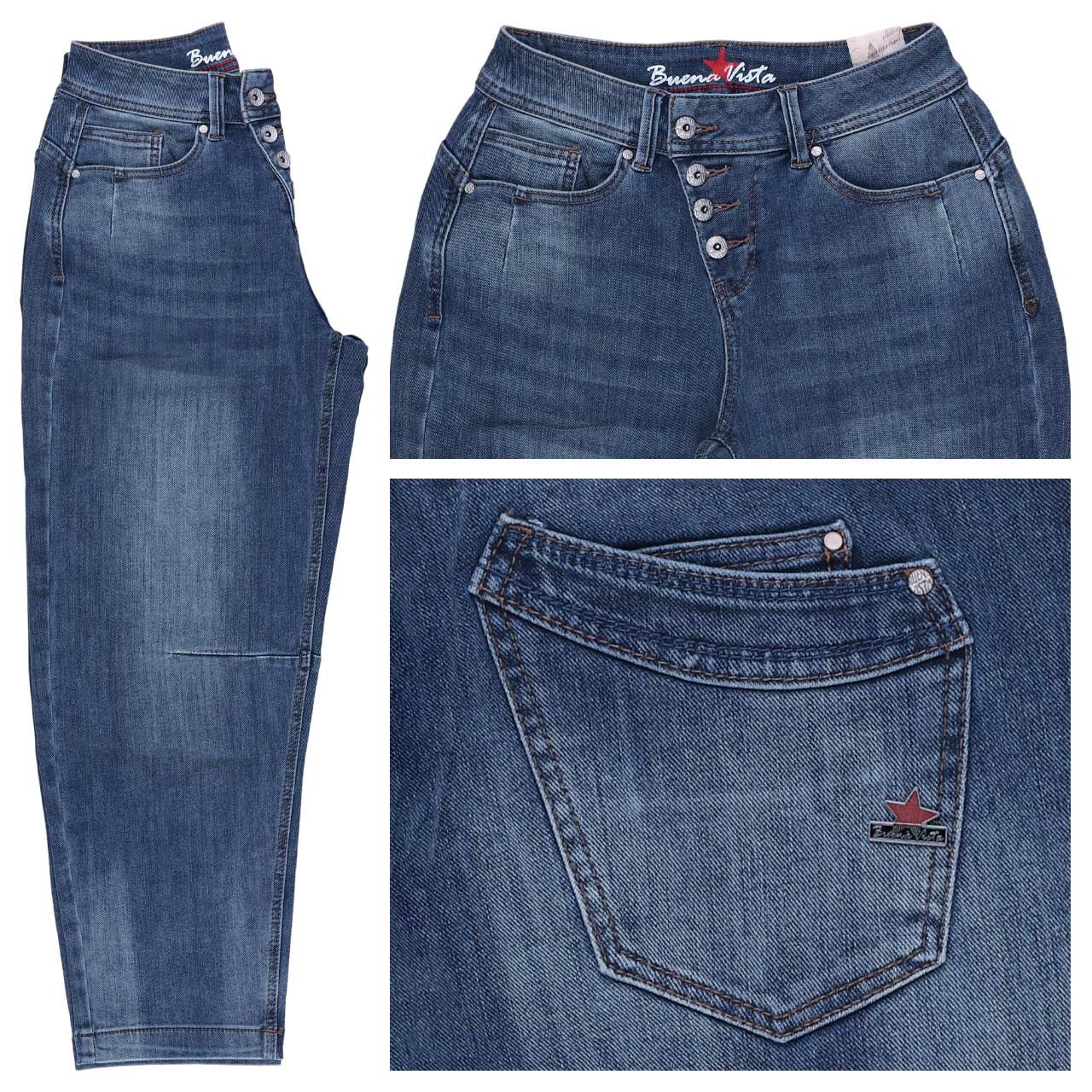 Buena Vista Malibu 7/8 Relaxed Stretch Denim Jeans ocean denim