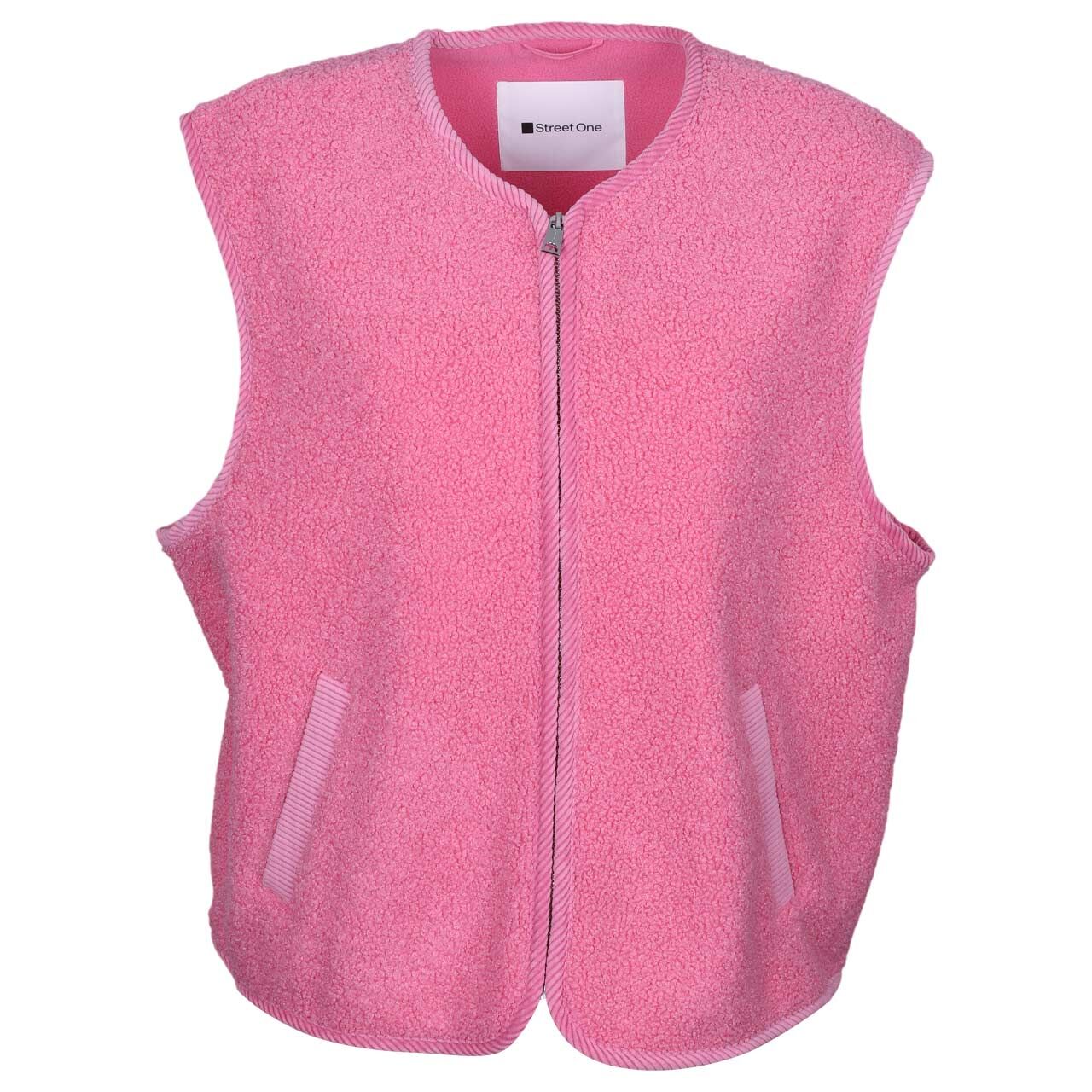 Street One Damen Teddy Weste Short Detail Vest warm blush