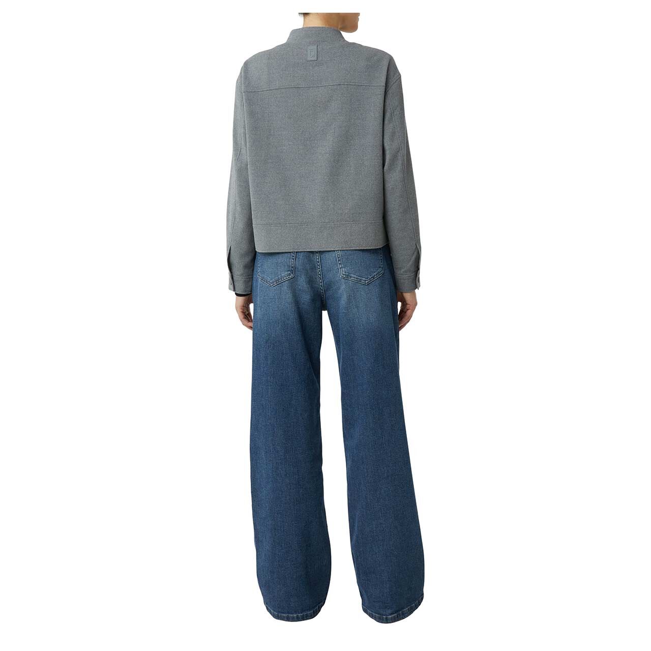 Damen Jacke Blouson von Comma in Grau meliert, Rückseite