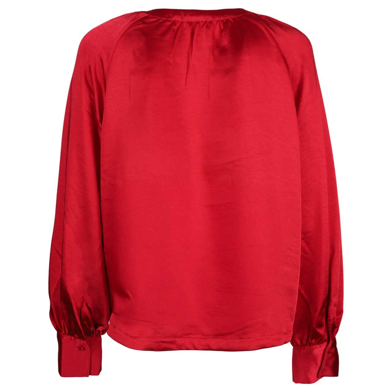 Damen Langarm Bluse von s.Oliver in Rot, Rückansicht