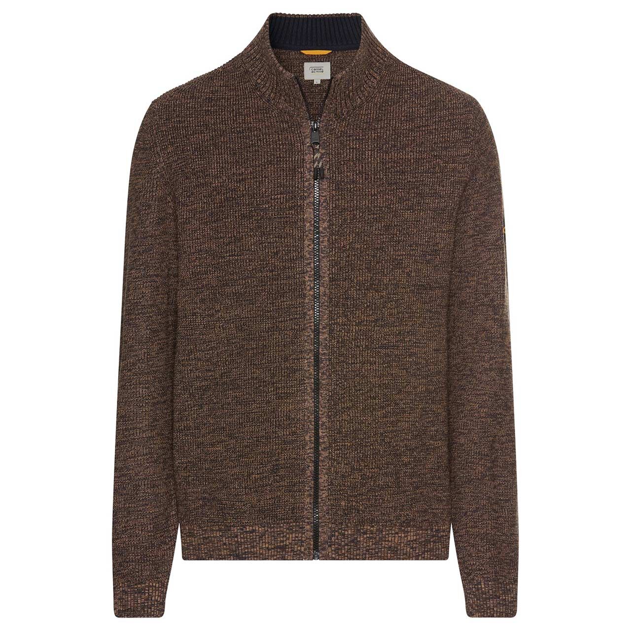 Camel active Herren Strickjacke dark brown melange
