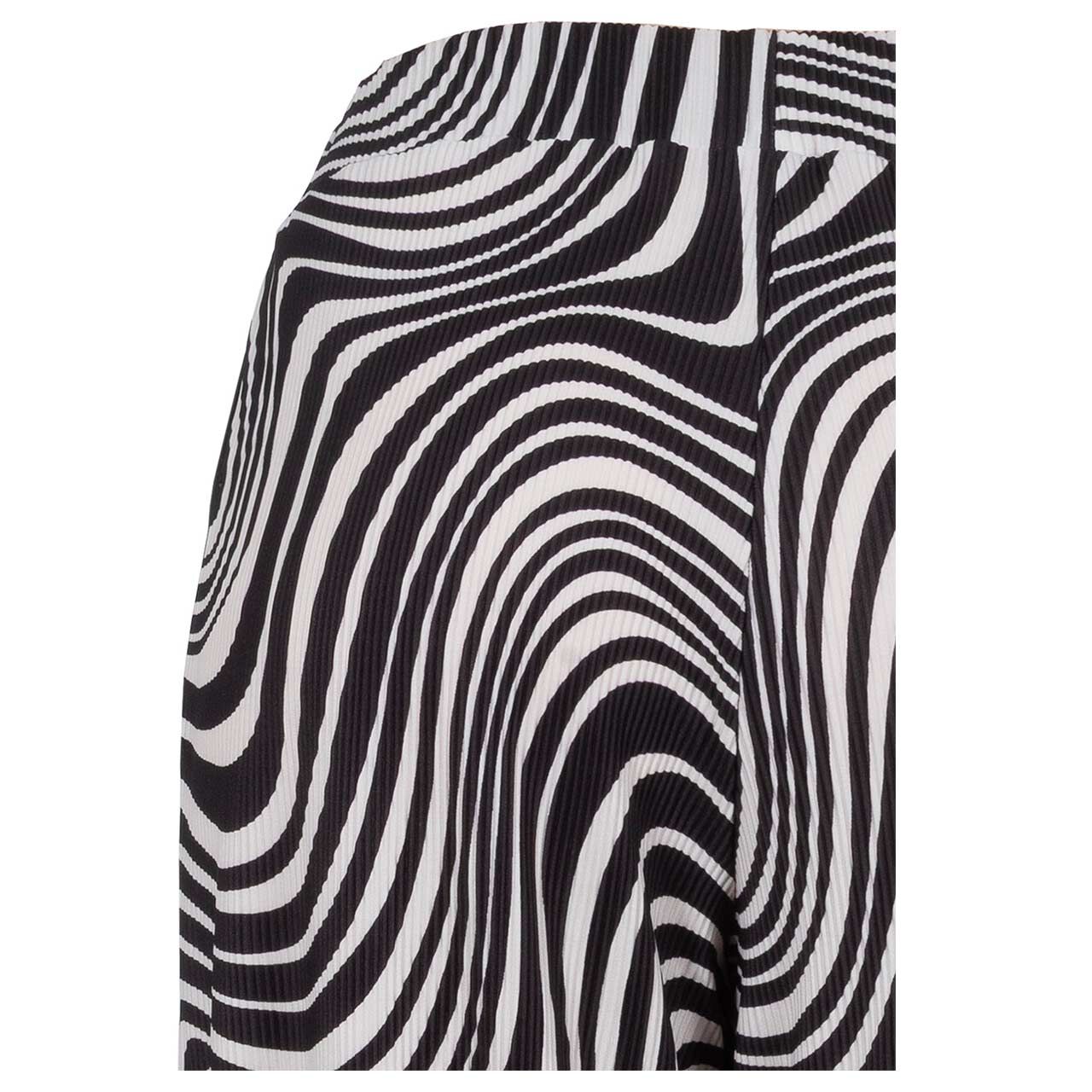 Stretch Damenhose von Monari in Schwarz mit Print, detaillierte Rückansicht