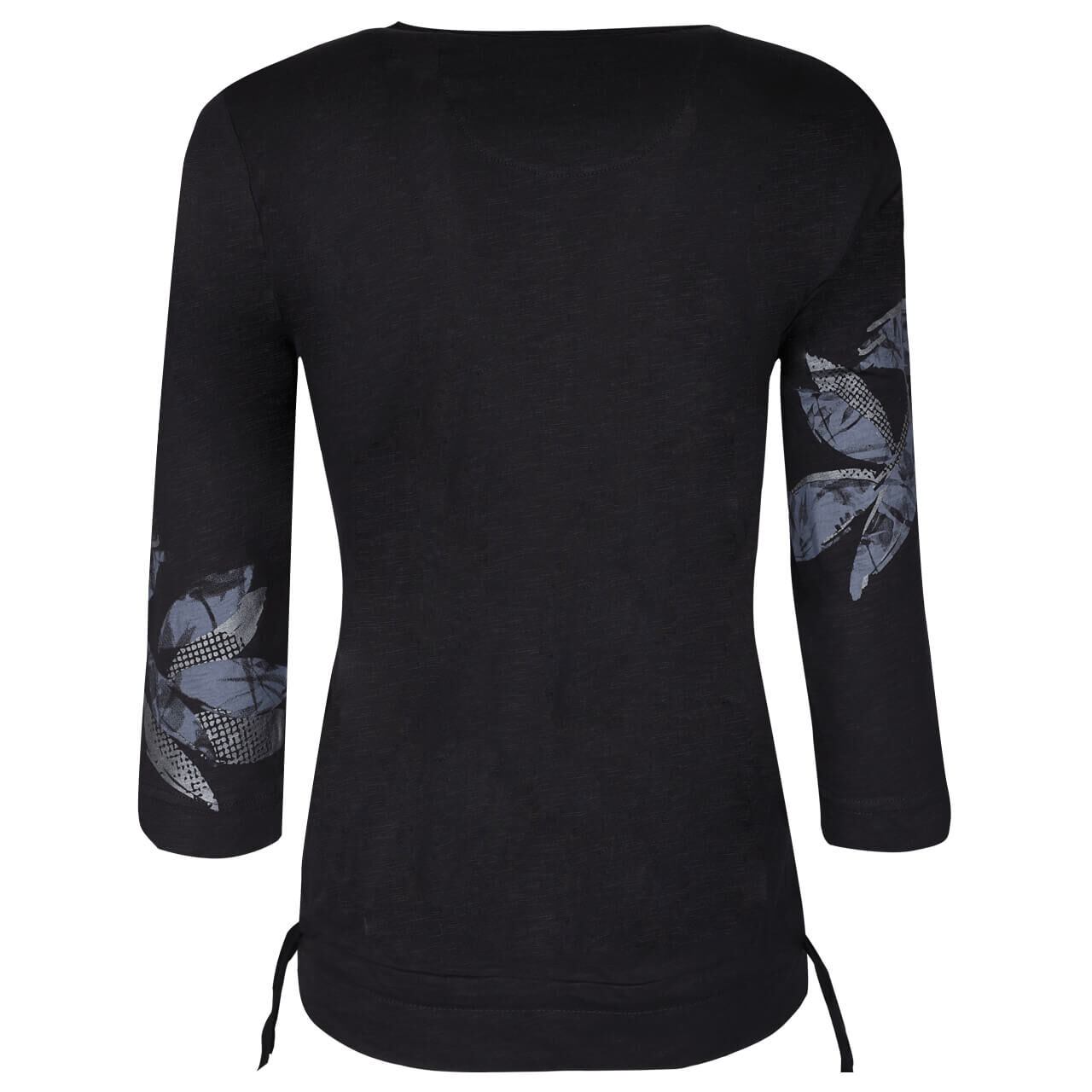 Soquesto Damen 3/4 Arm Shirt black printed