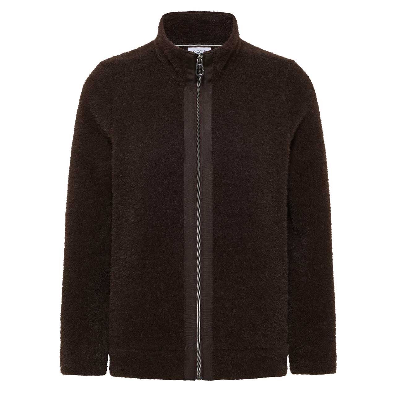 Cecil Damen Shirtjacke Feather Yarn Jacket tartufo brown