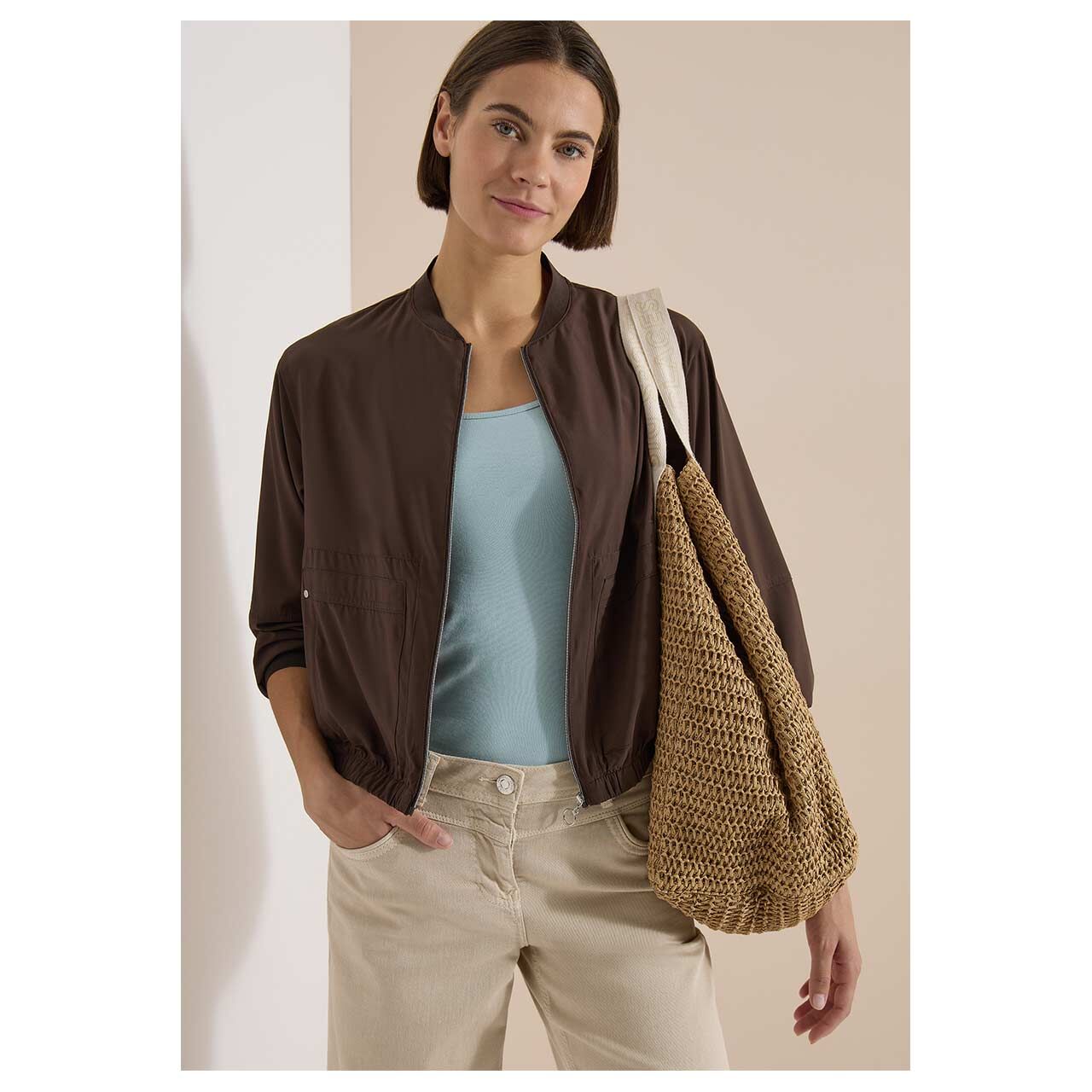 Cecil Damen Jacke Light Travel Blouson brown cacao
